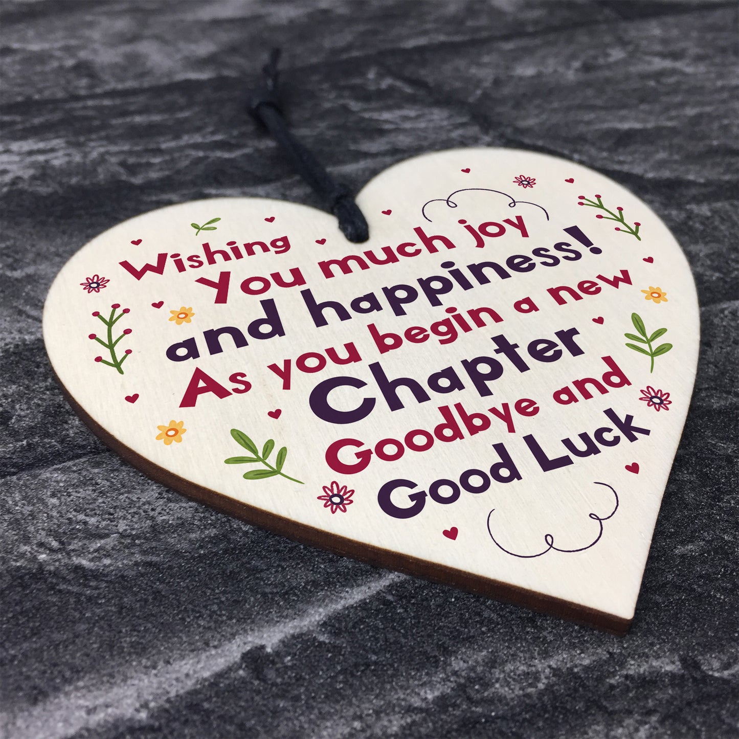Colleague Plaque Hanging Wooden Heart Colleague Leaving Gift