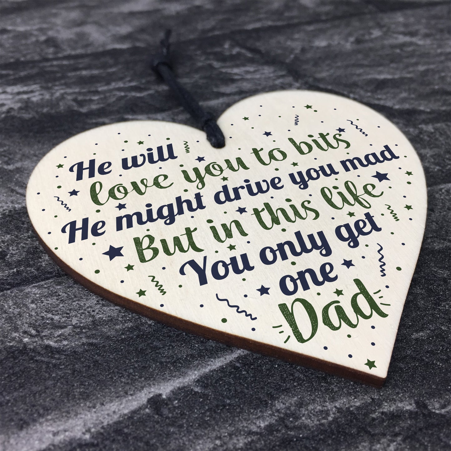 Funny Gifts For Dad Heart Daddy Father Birthday Gift Keepsake