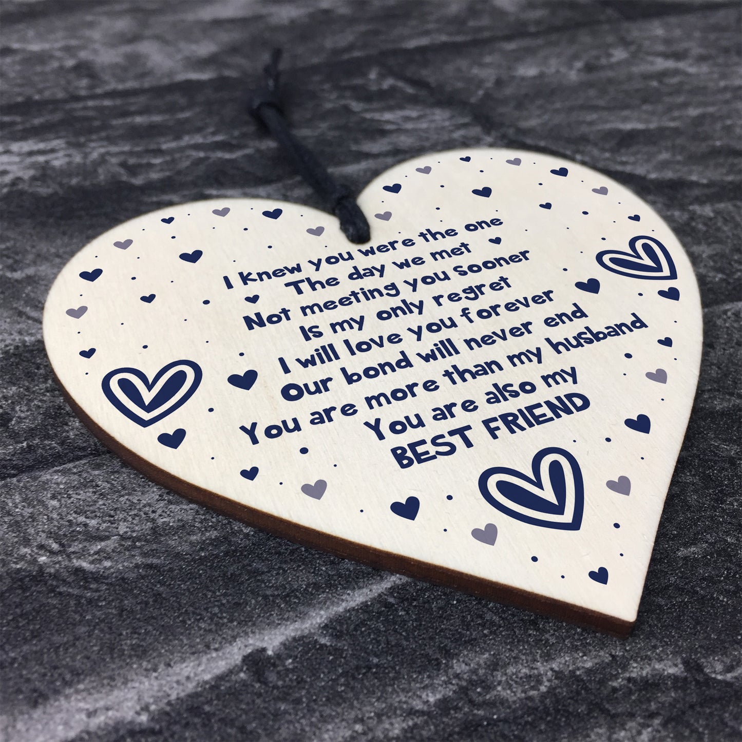 Valentines Day Gift Or Anniversary Gift For Husband Wooden Heart
