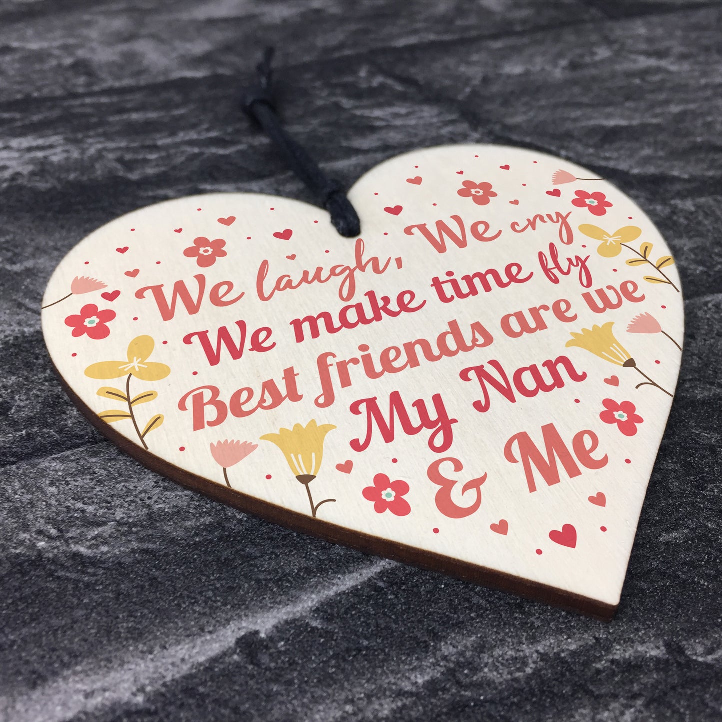 Cute Nan Gift Wood Heart Mothers Day Gift For Nan Birthday Gift
