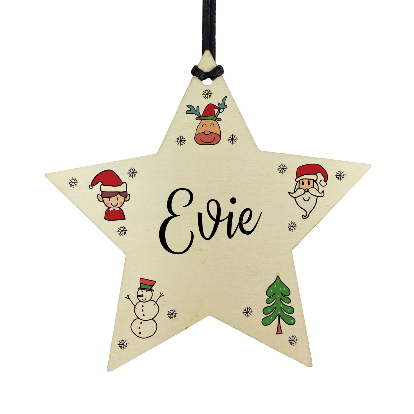Babys 1st Christmas Decoration Personalised Hanging Star