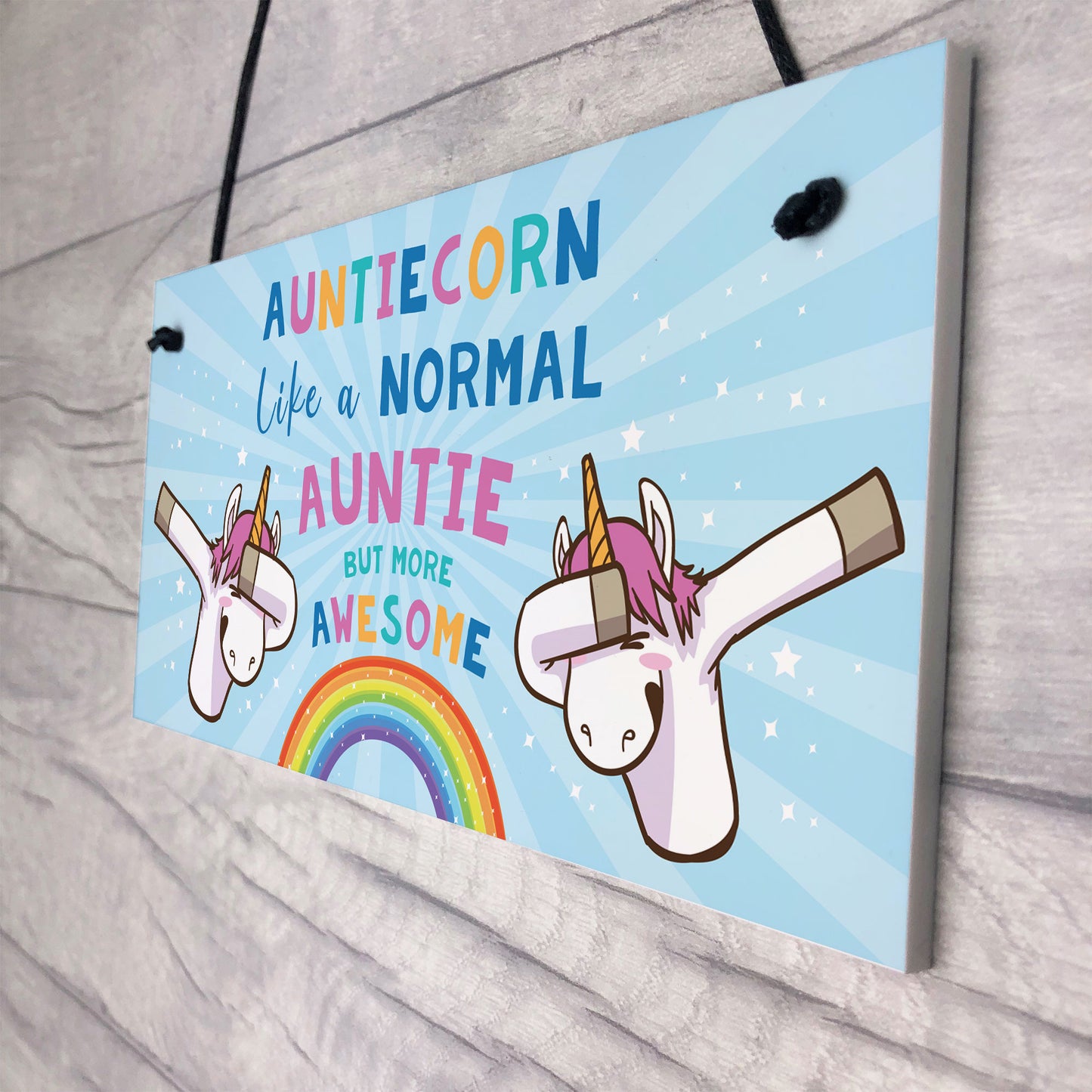 Novelty Unicorn Gift For Auntie Birthday Xmas Gifts Auntie Sign