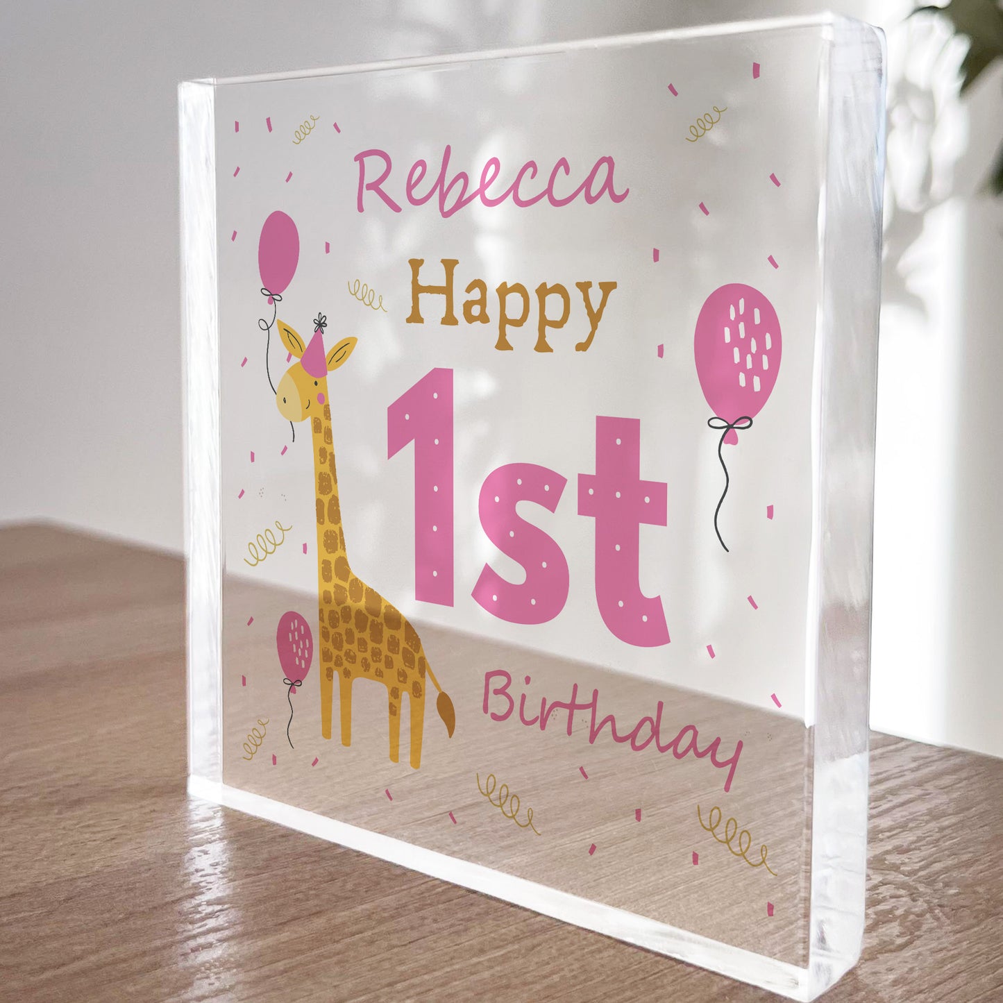 Personalised Happy 1st Birthday Gift For Baby Girl Daughter