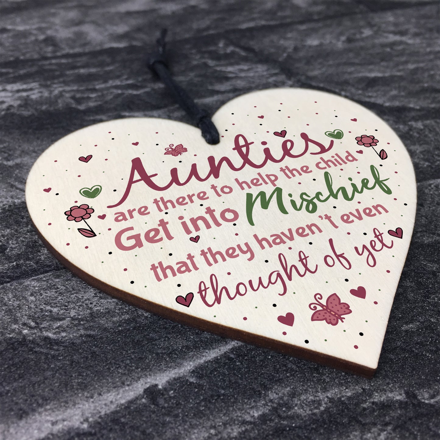 Funny Auntie Gift Best Friend Heart Shabby Chic Birthday Sign