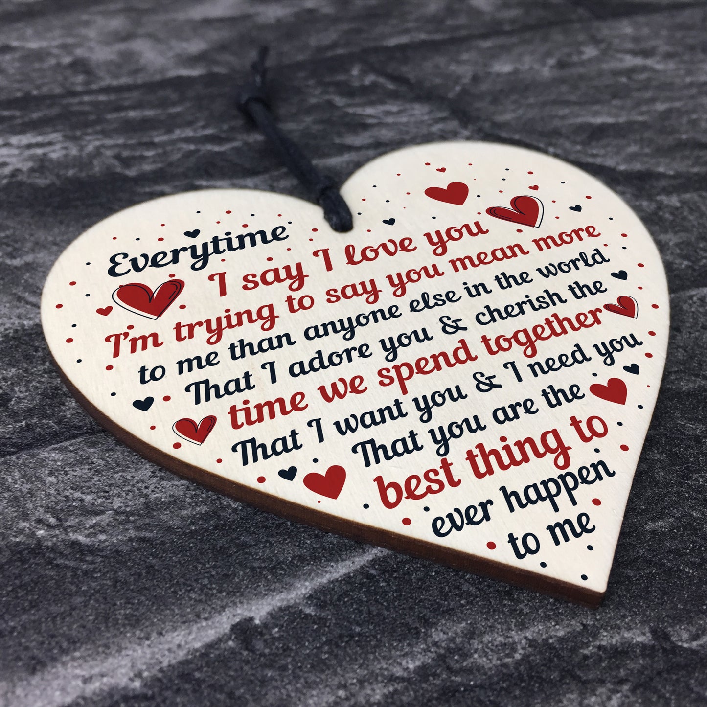 I Love You Plaque Heart Special Anniversary Valentines Day Gift