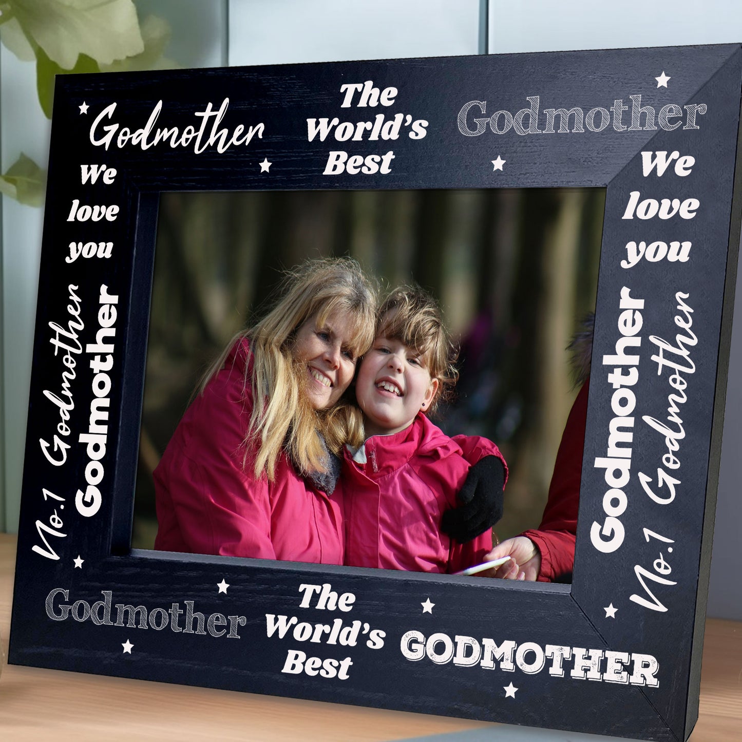 Godmother Photo Frame Birthday Christening Chistmas Gift Wood
