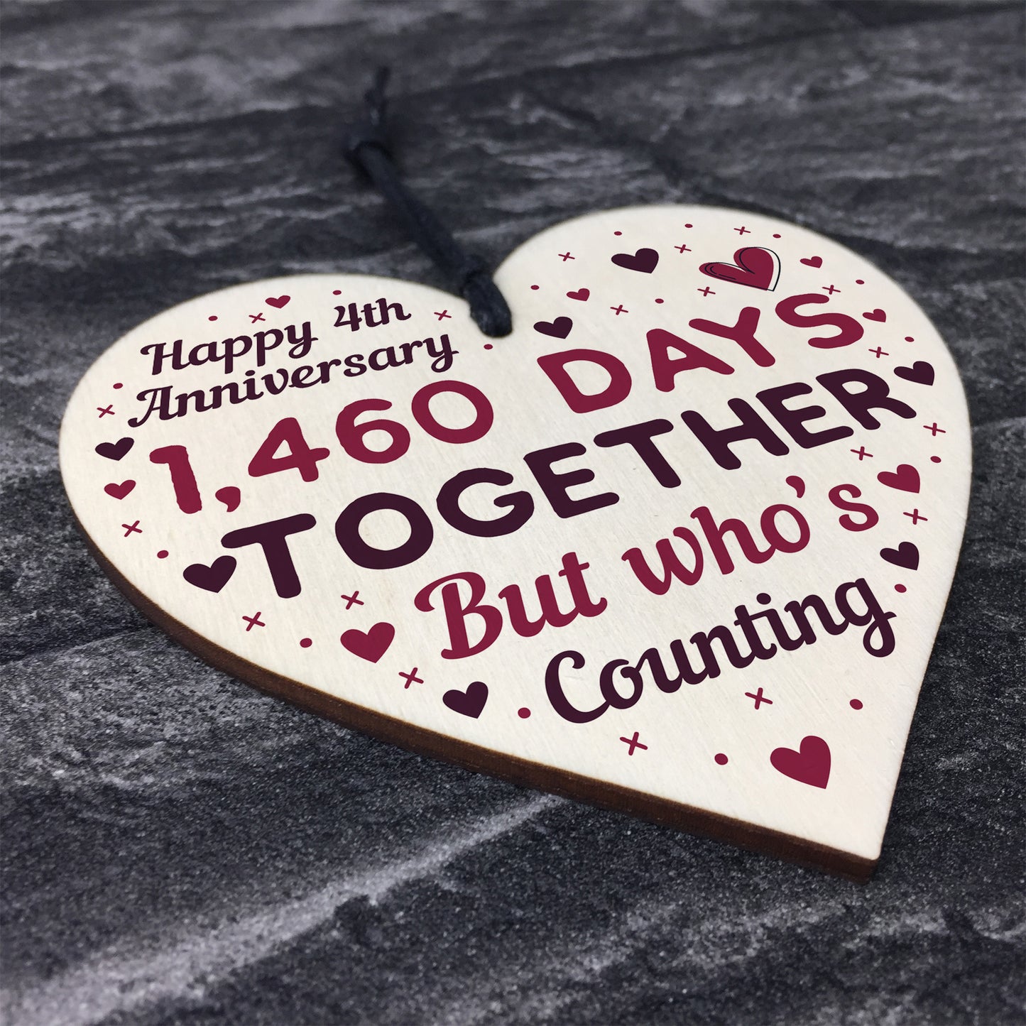 Handmade Wood Heart Gift To Celebrate 4th Wedding Anniversary