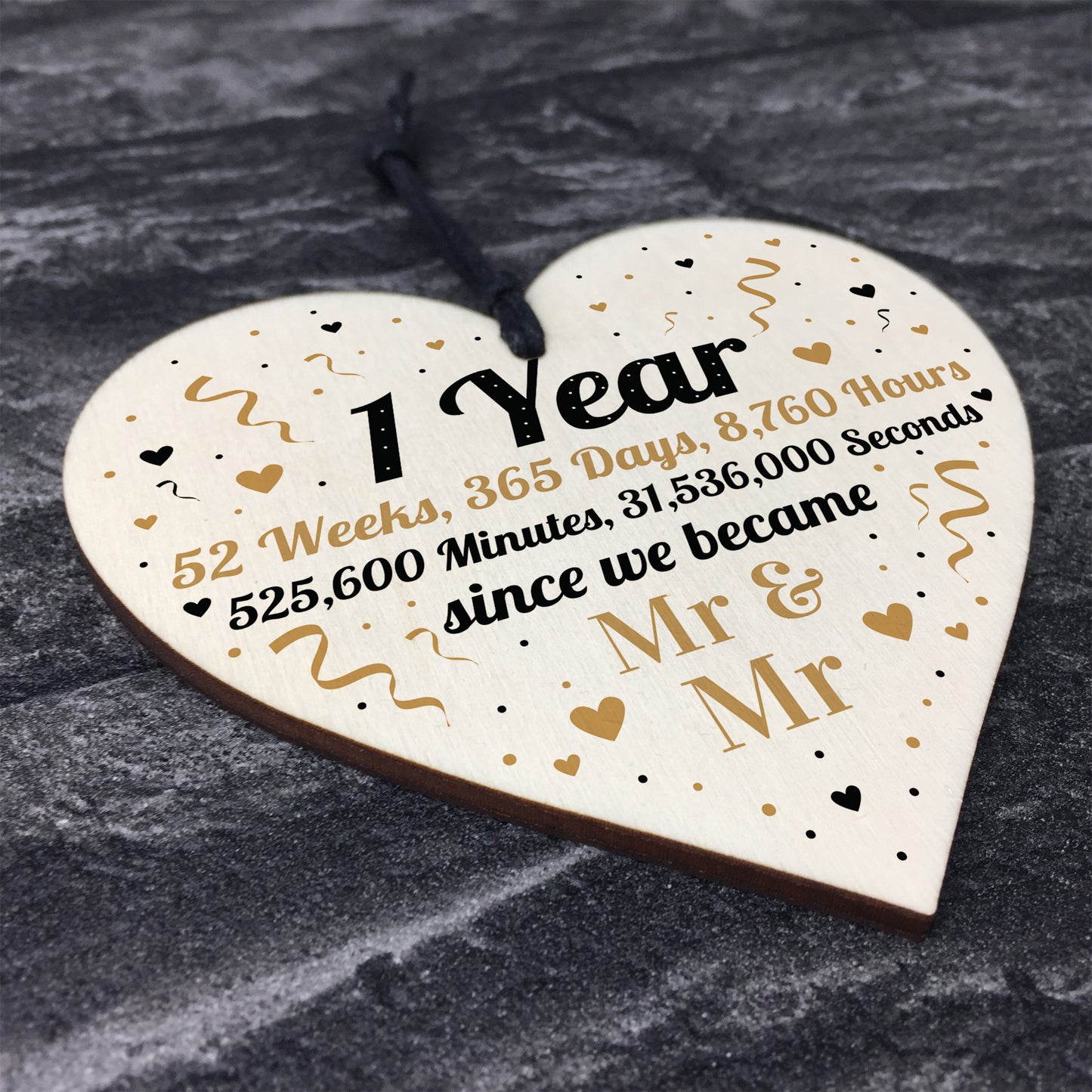 One Year As Mr And Mr First Anniversary Love Husband Couple Gift