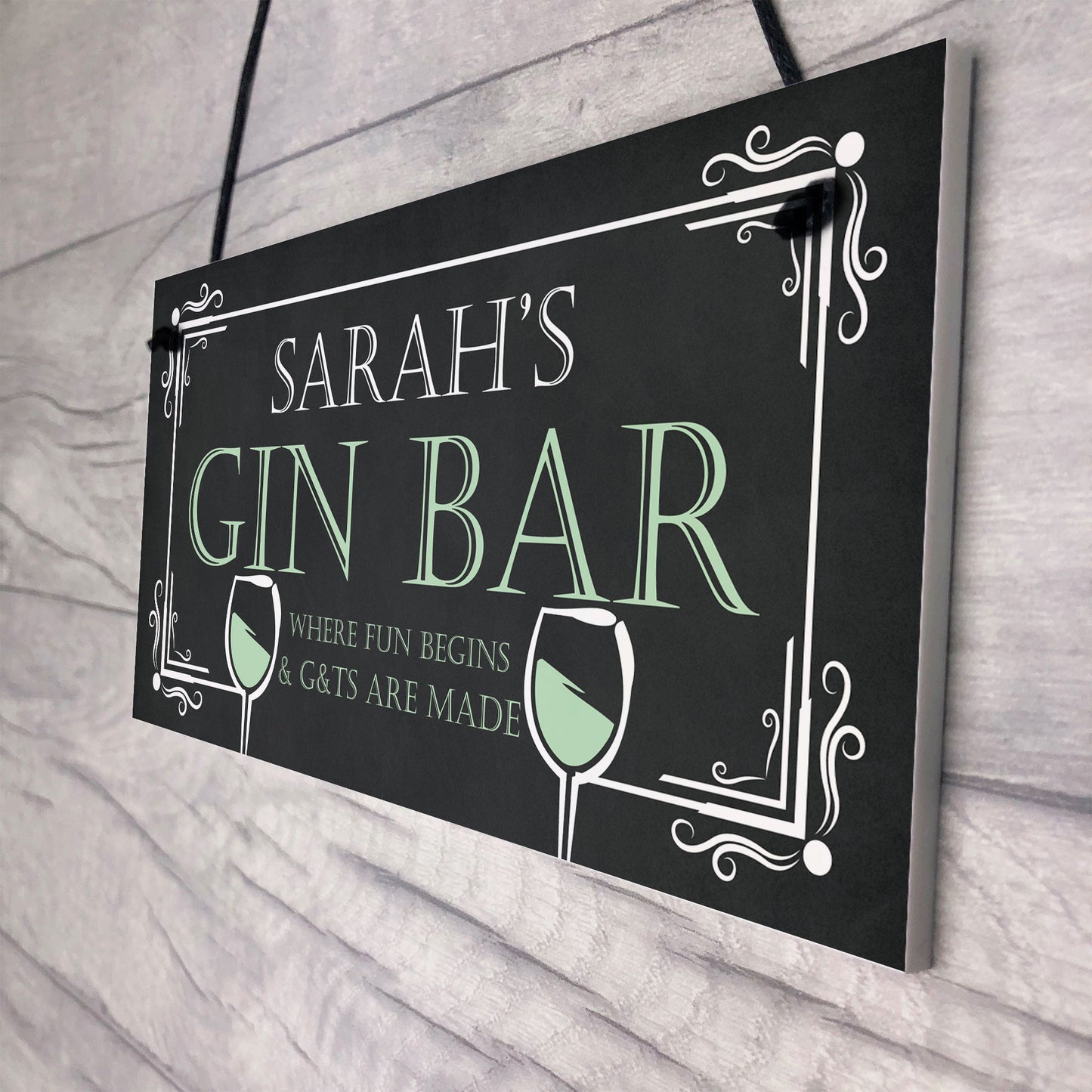 Personalised Gin Bar Home Bar Garden Signs Novelty Gin Gifts