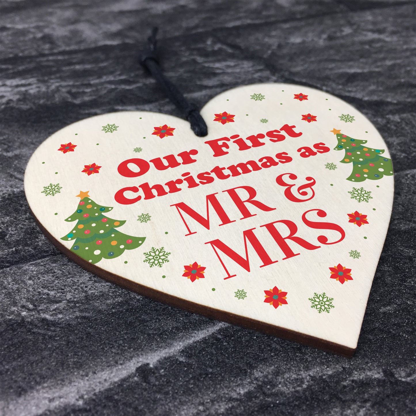 First Christmas As Mr & Mrs Bauble Tree Decoration Novelty Gifts