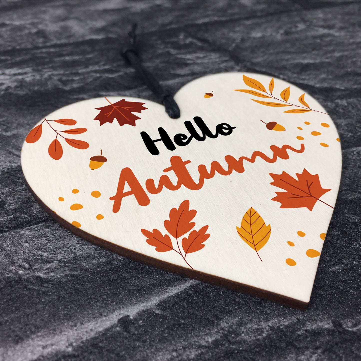Autumn Gifts Autumn House Decor Wood Heart Hello Autumn Sign