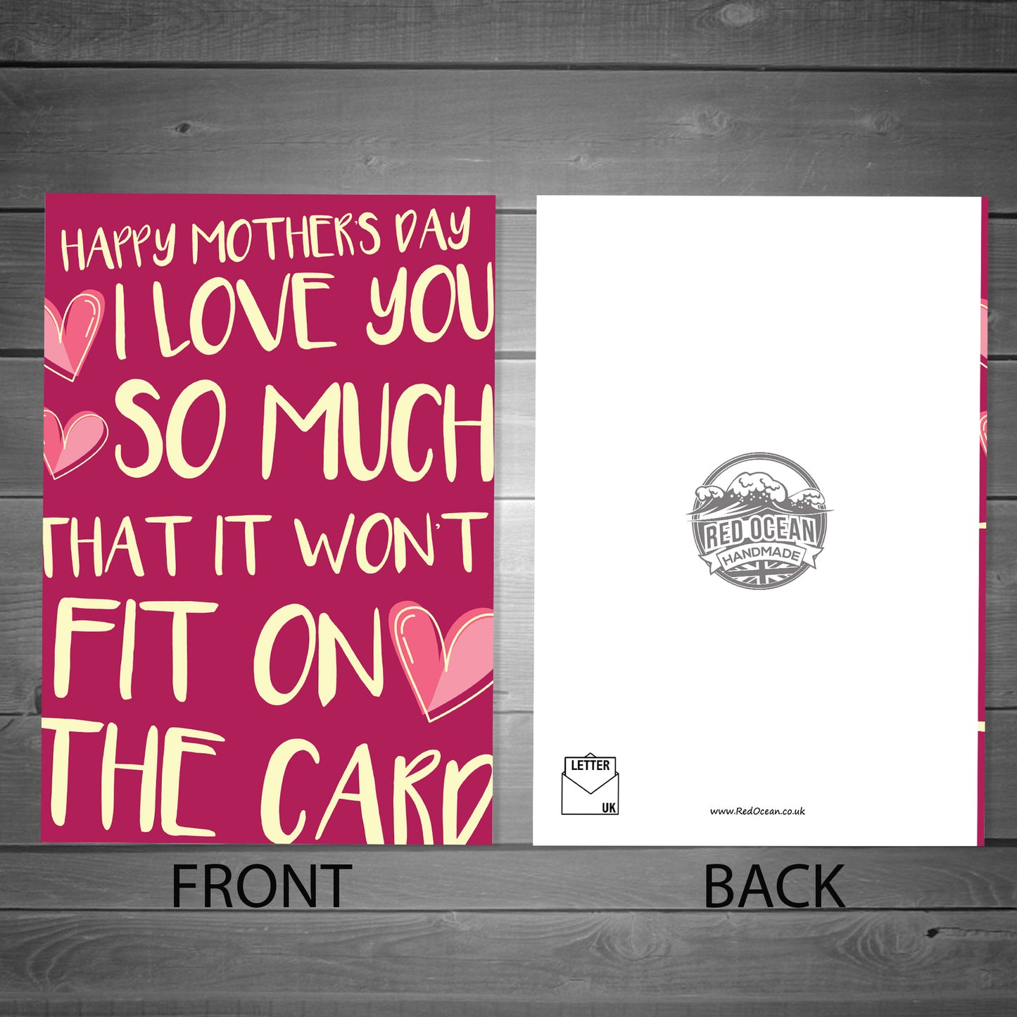 Funny Mothers Day Card And Wooden Heart Rude Gift For Mum