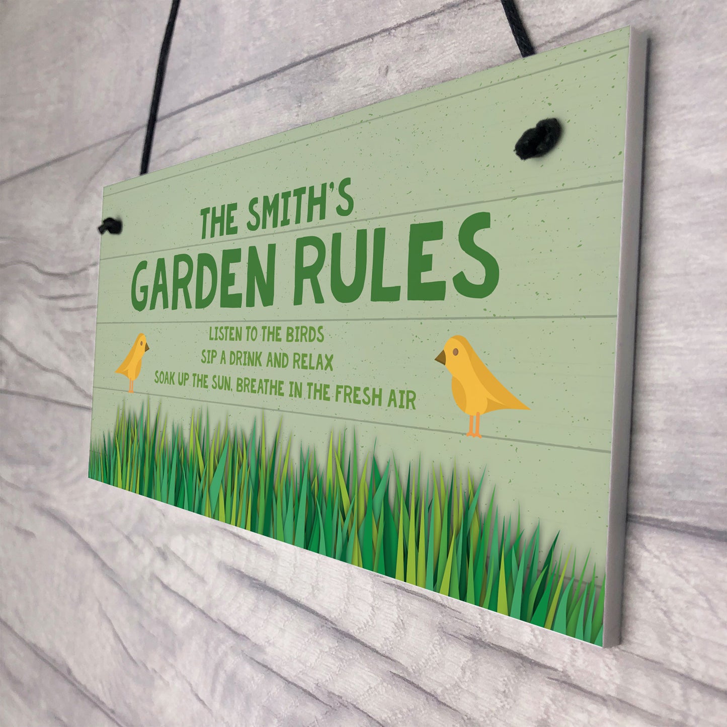 PERSONALISED Garden Rules Sign For Garden Shed Summerhouse