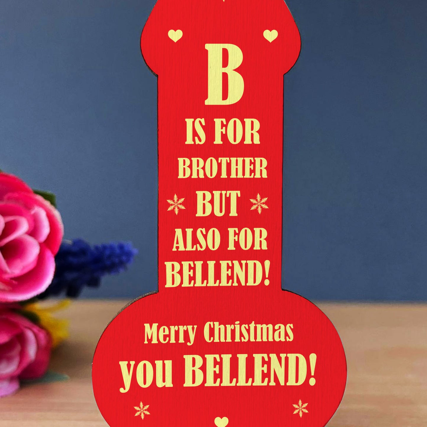 Funny RUDE Brother Gift For Christmas Wooden Plaque Funny Gift