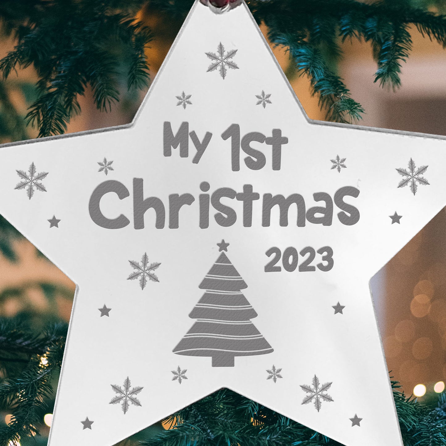 My 1st Christmas 2023 Hanging Christmas Decoration Engraved