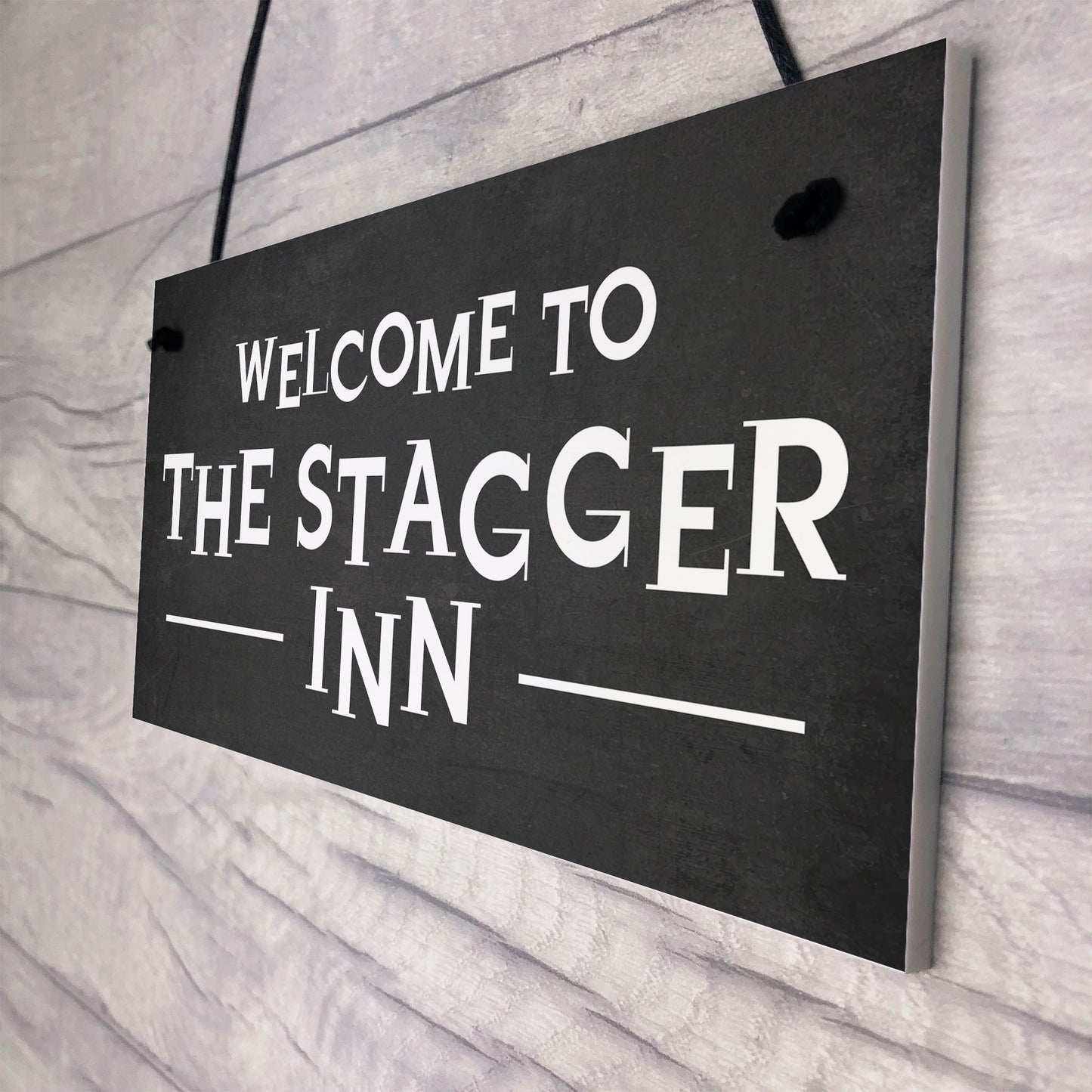 Funny Humour Home Bar Sign STAGGER INN Man Cave Pub Garage