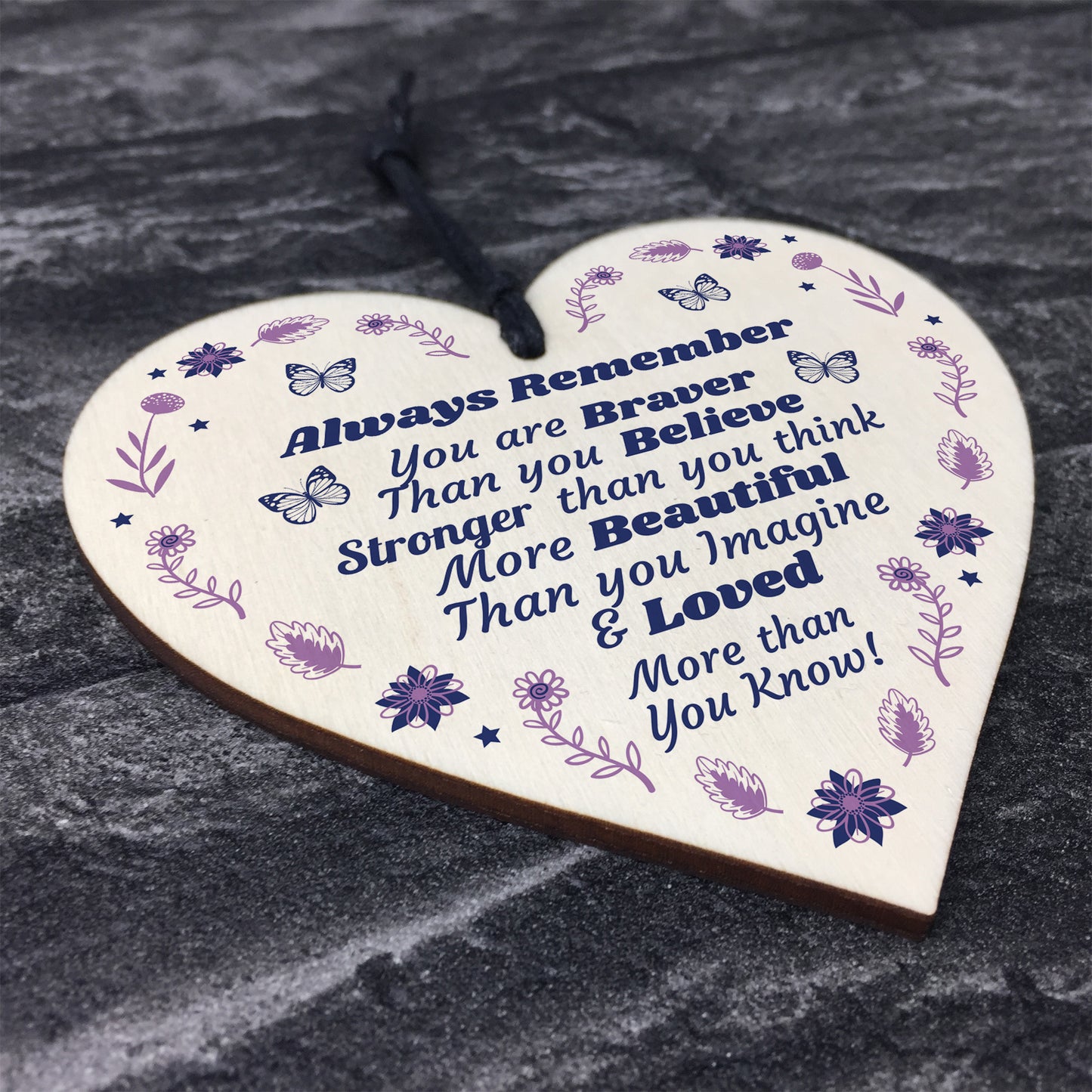 Friendship Wooden Hanging Heart Gift For Best Friend Inspiration