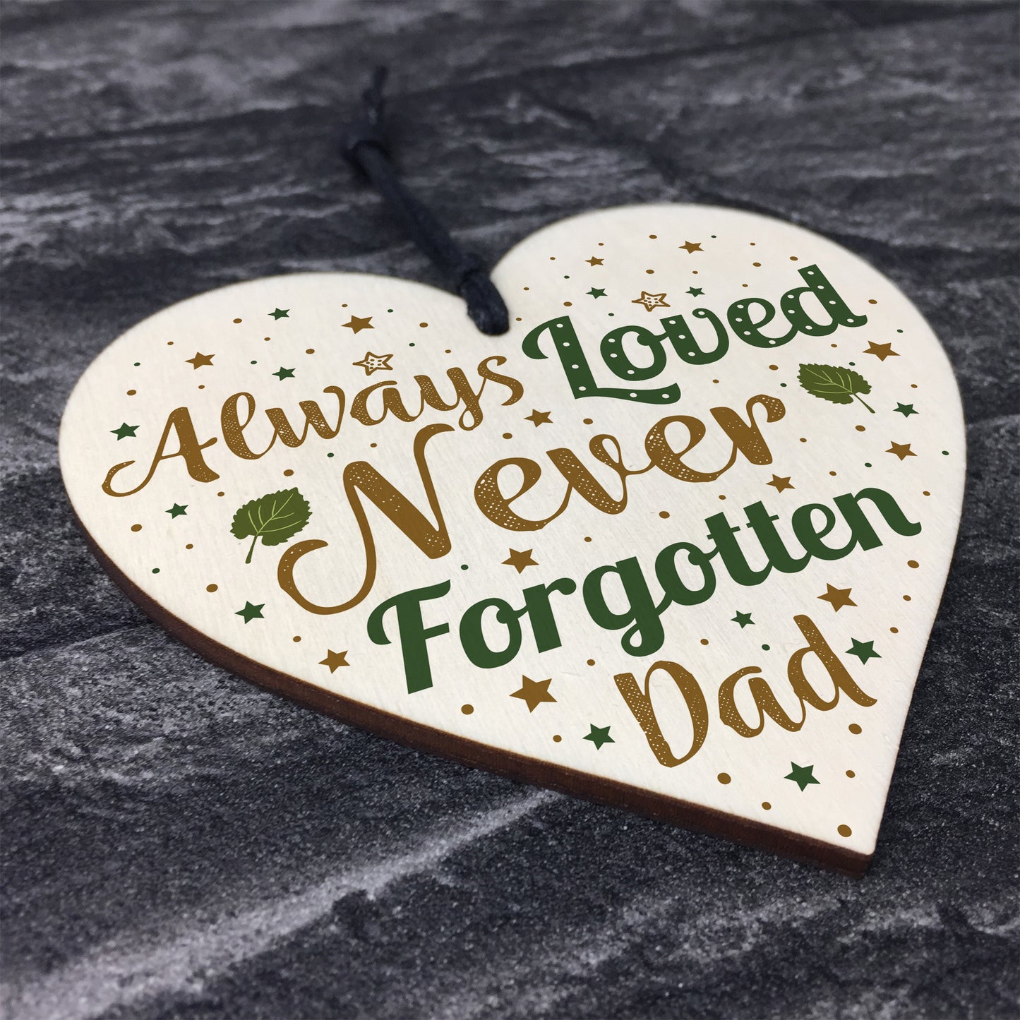 Special Dad Wood Heart Memorial Grave Tribute Plaque Keepsake