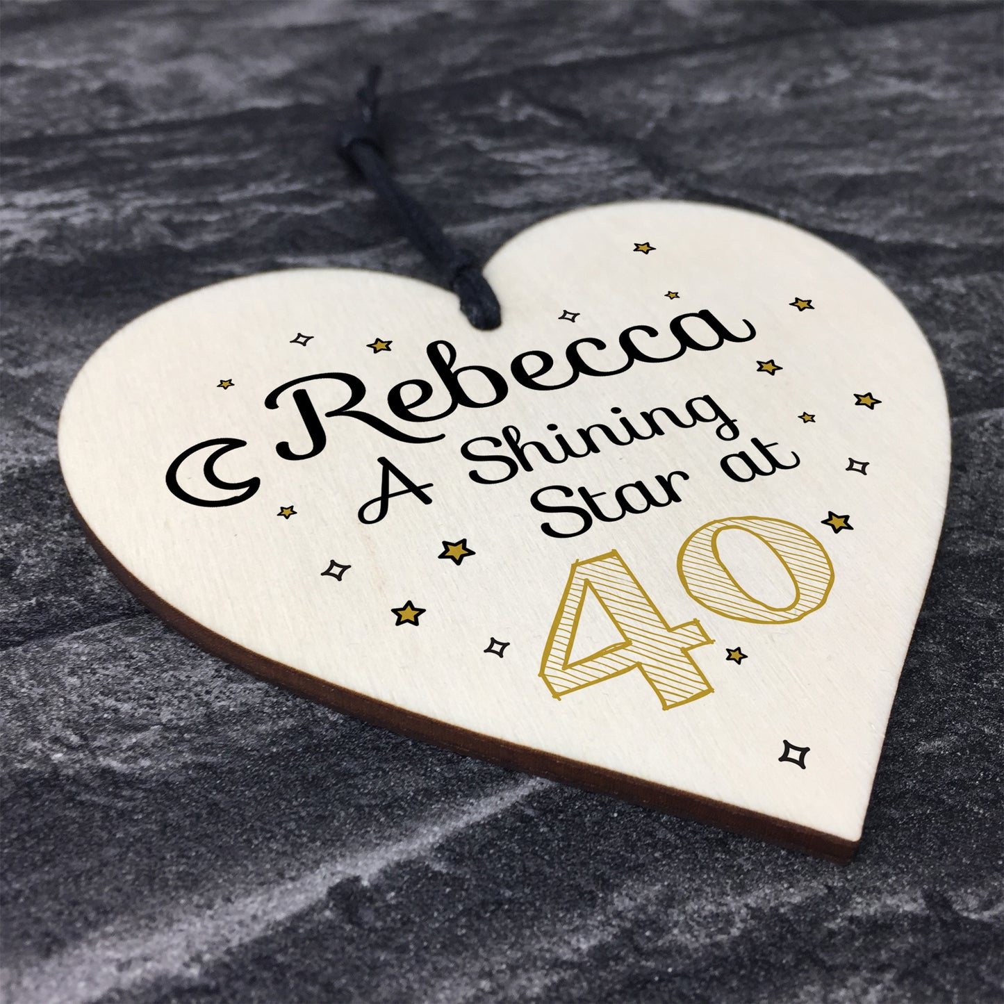 Personalised 40th Birthday Gifts For Friend Mum Auntie Wooden