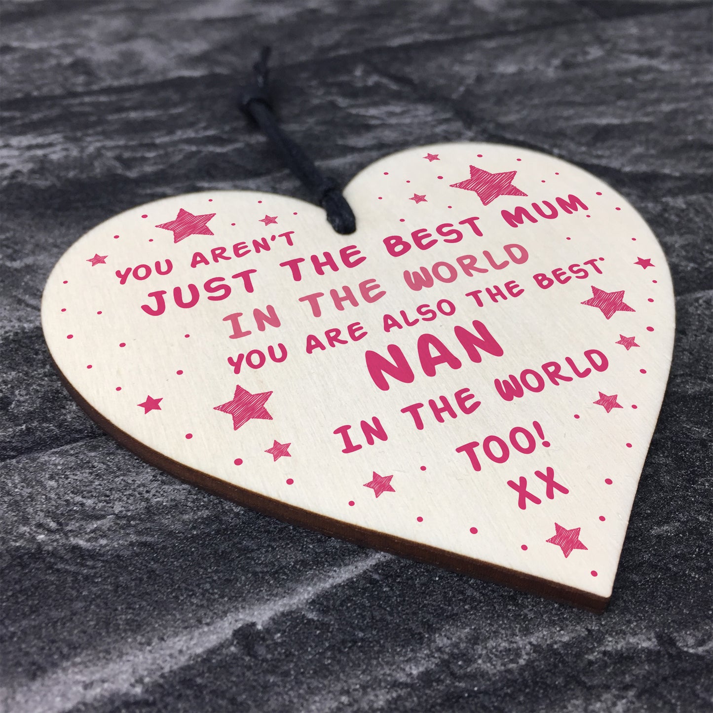 Best Mum Nan Gift For Birthday Wooden Heart Gift For Her
