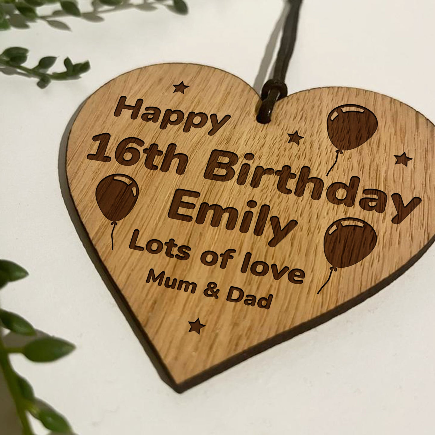 Personalised 16th 18th 21st 30th Birthday Gift For Him Her Heart