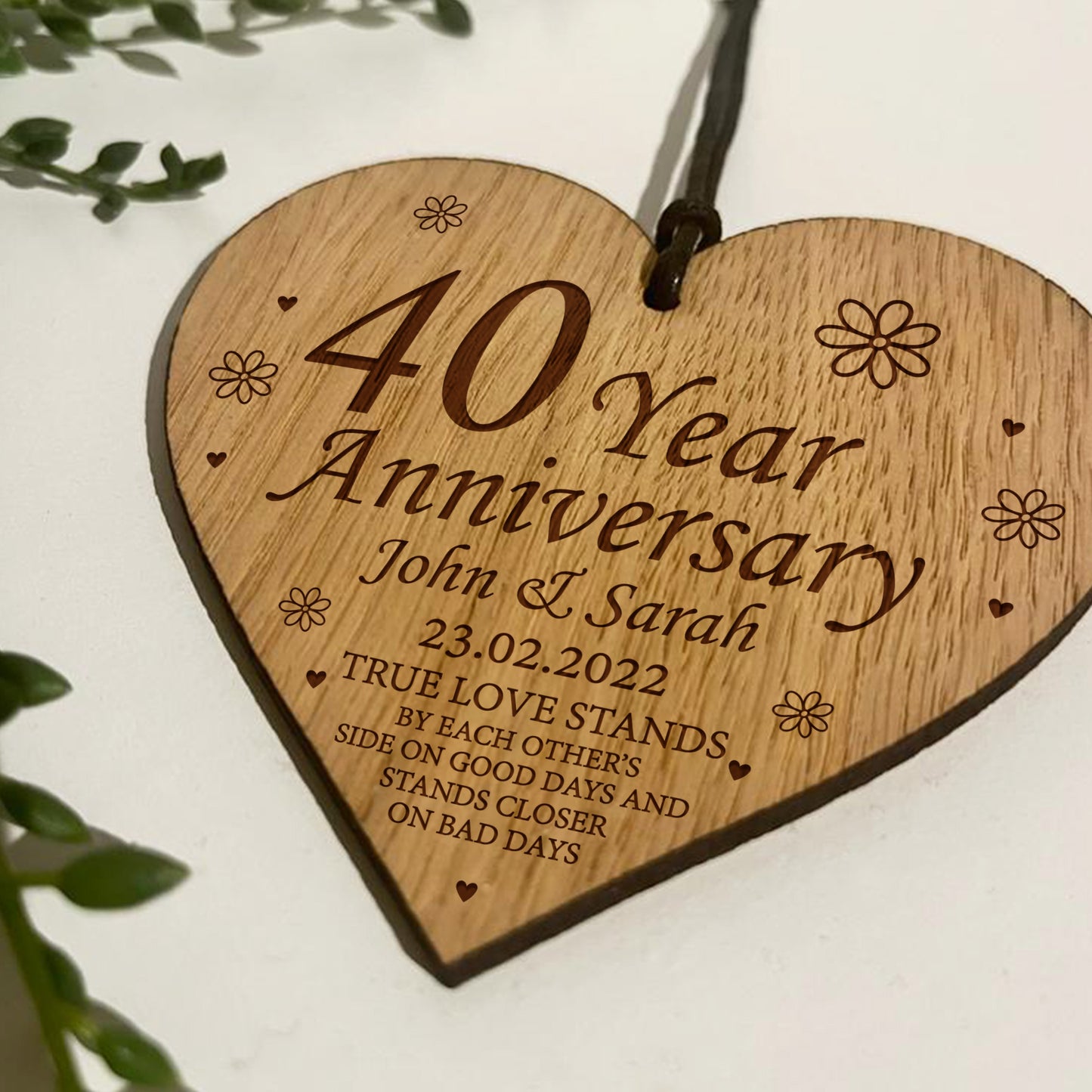 Personalised 40th Anniversary Gift 40 Year Anniversary Engraved