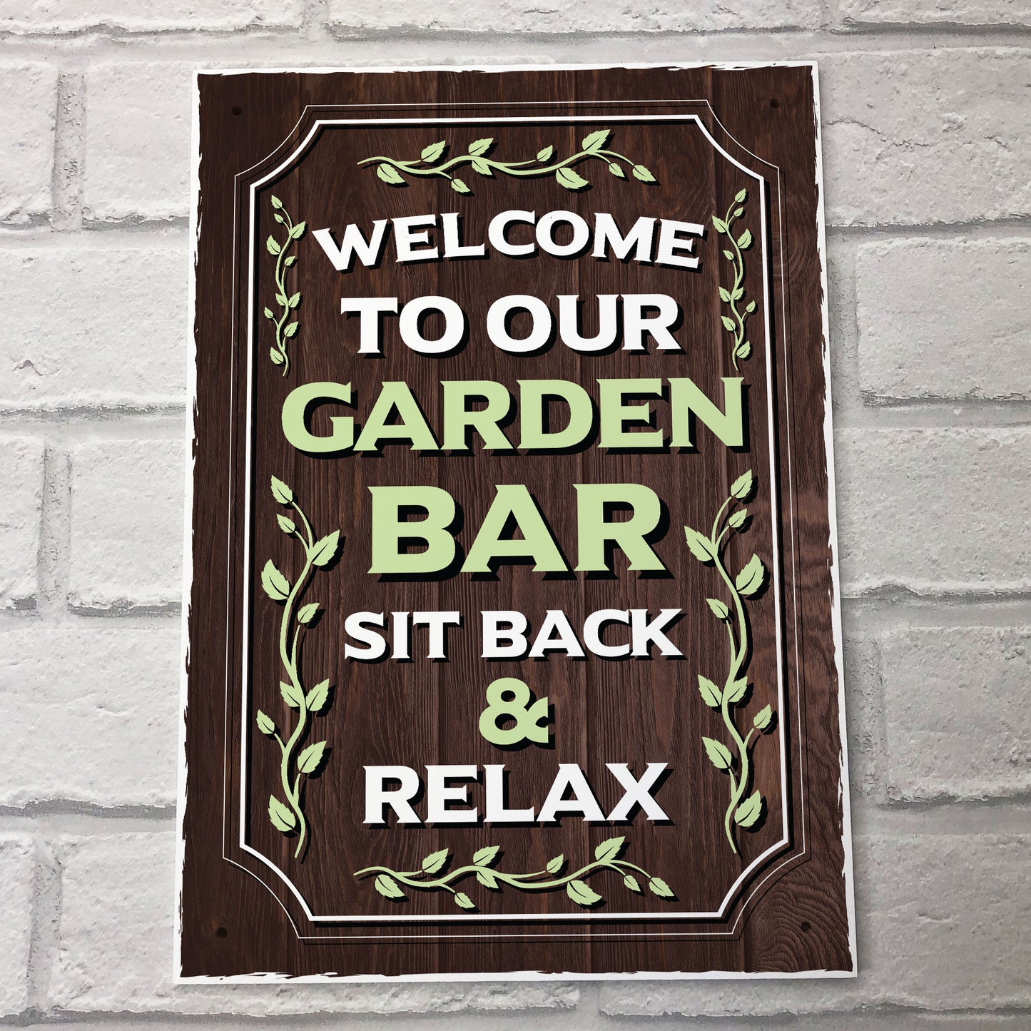 GARDEN BAR Sign For Outdoor Hanging Wall Decor Bar Signs
