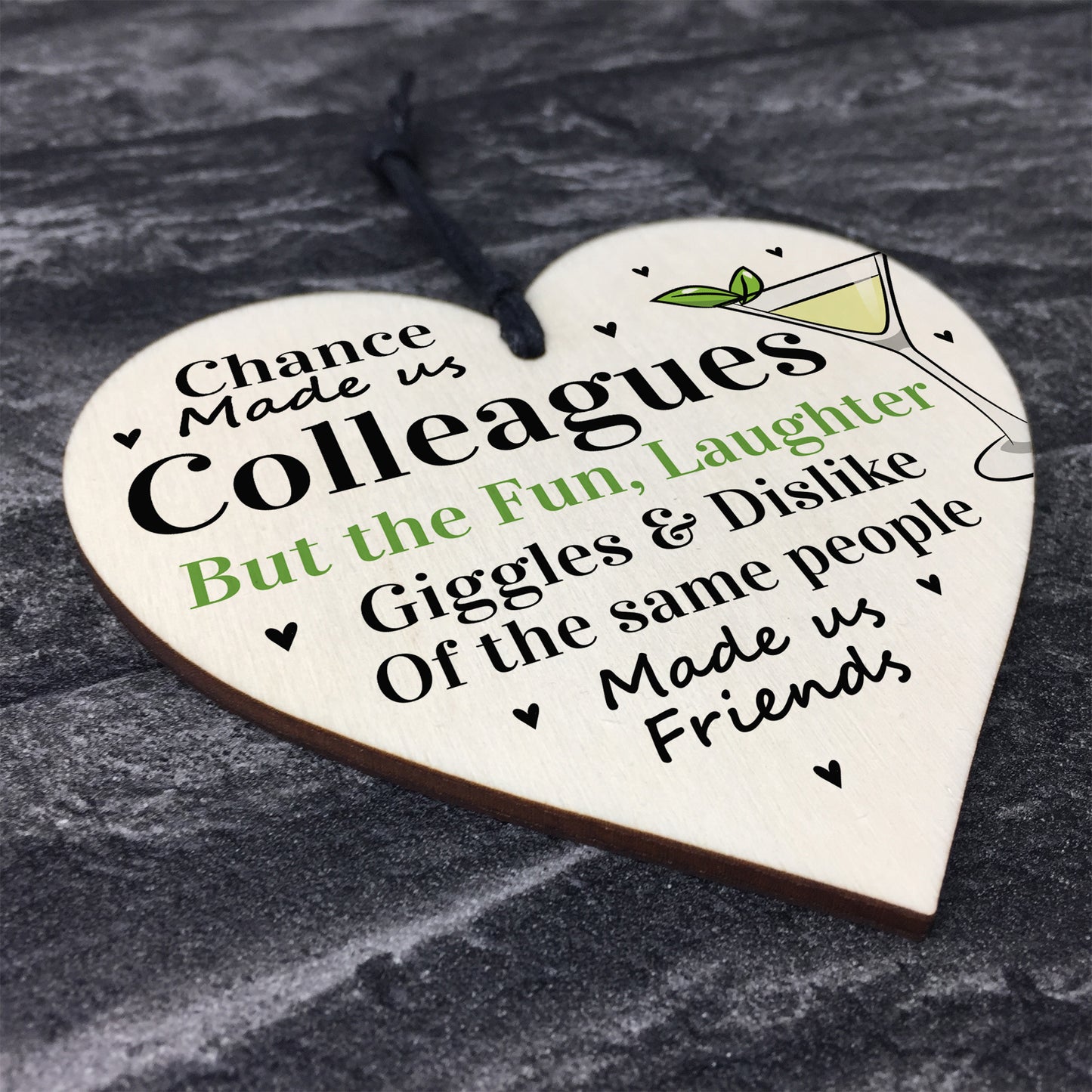 Funny Chance Made Us Colleagues Wood Heart Thank You Gifts