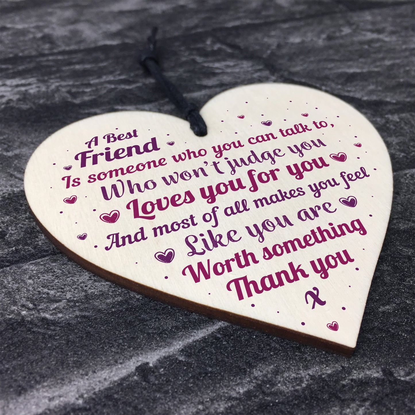 Thank You Gift For Best FRIEND Heart Christmas Friendship Gift