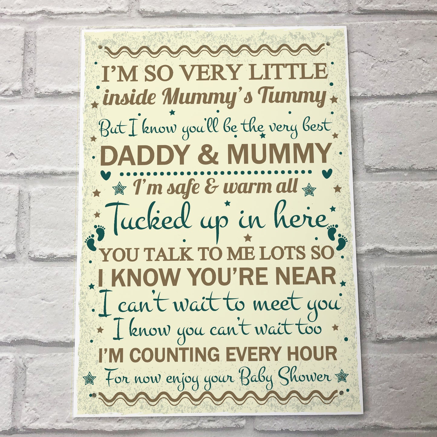 Baby Shower Thank You For Coming Table Wall Plaque Decoration