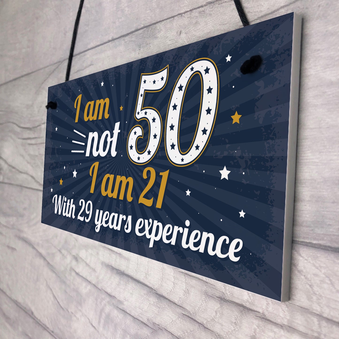 Funny 50th Birthday Gift Hanging Plaque Novelty Friendship Gift