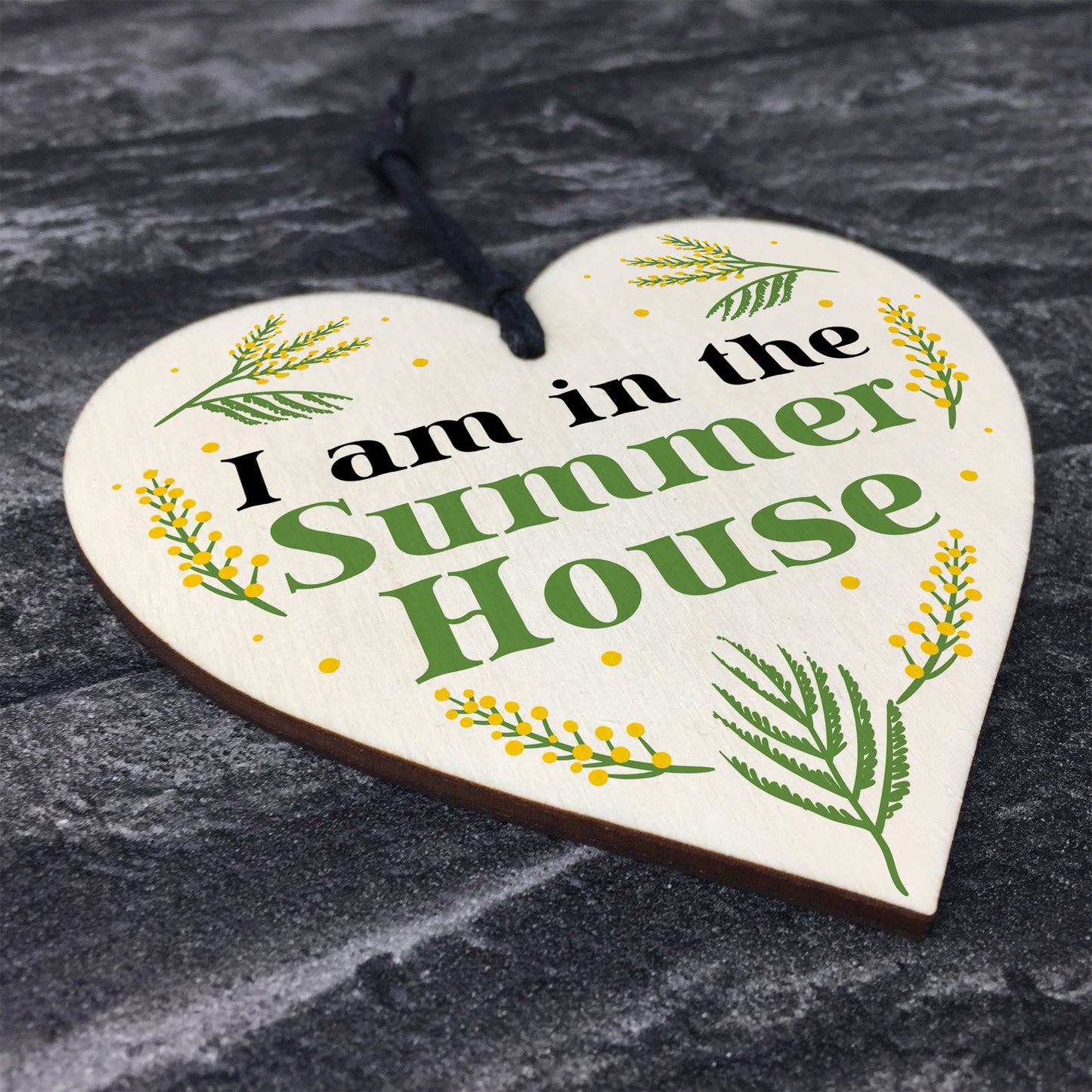 I Am In The Summerhouse Sign Hanging Door Sign Wood Heart