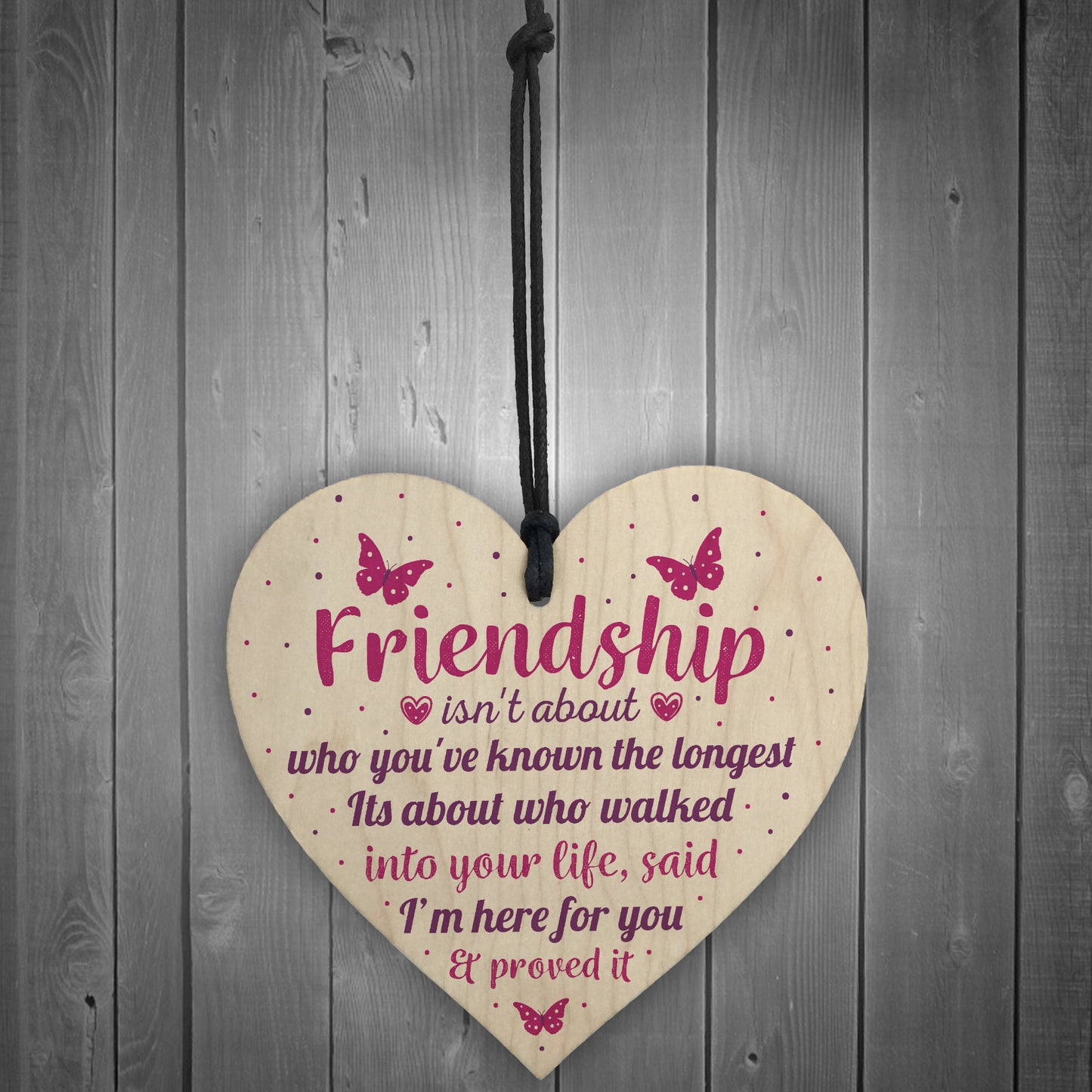 Friend Gifts For Christmas Pack of 4 Best Friend Wood Heart Gift