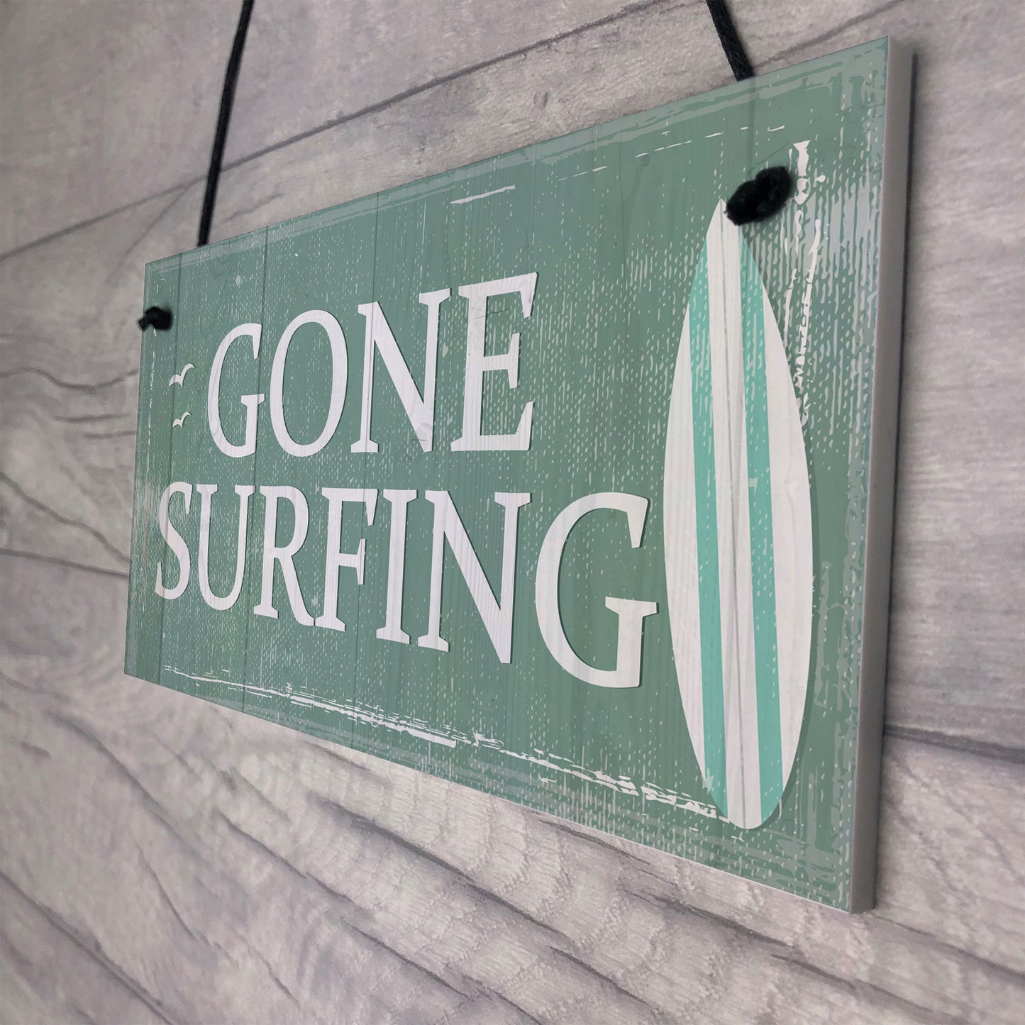 one Surfing Hanging Plaque Nautical Decor Beach Seaside Chic