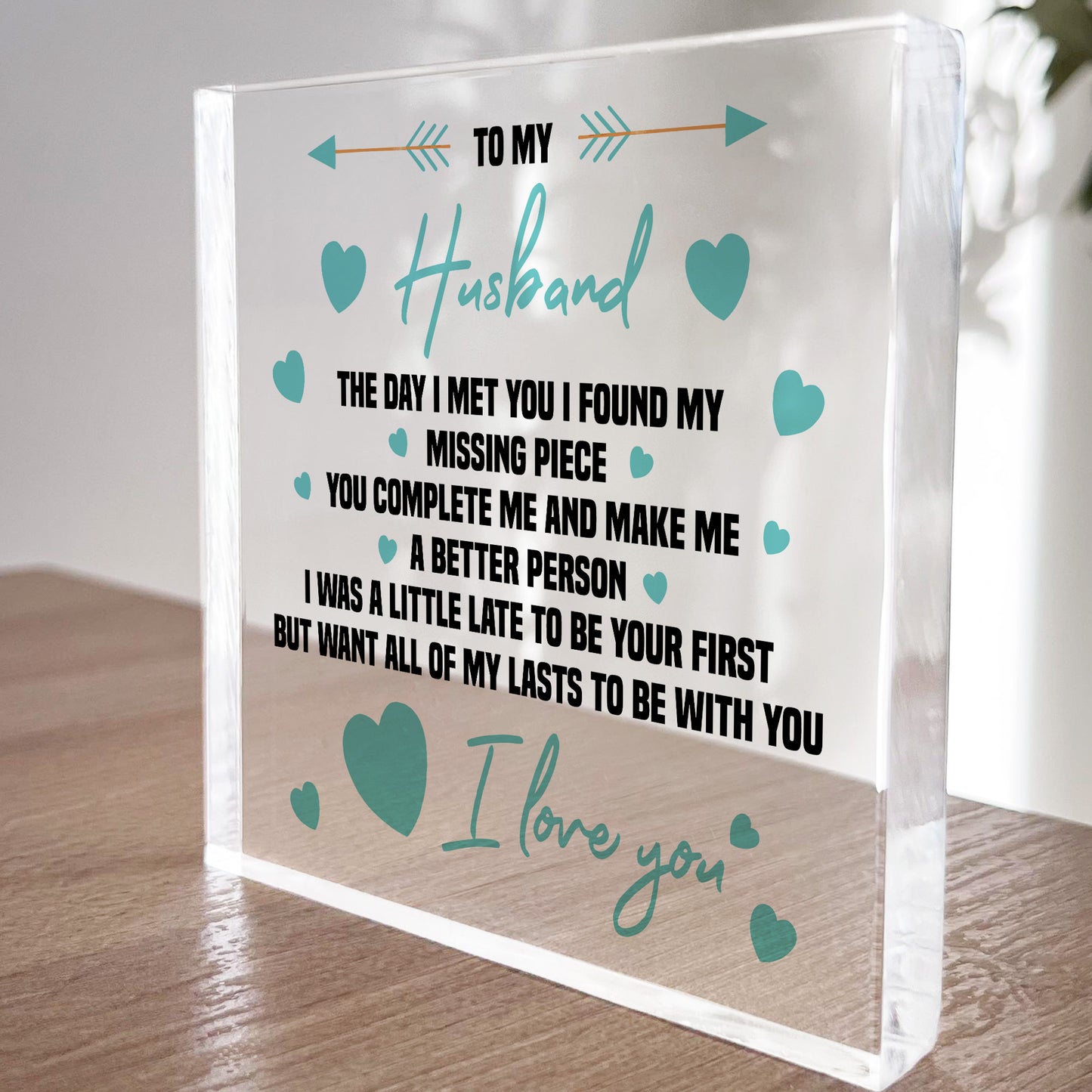 Gift for Husband Acrylic Block Birthday Gifts For Him Valentines