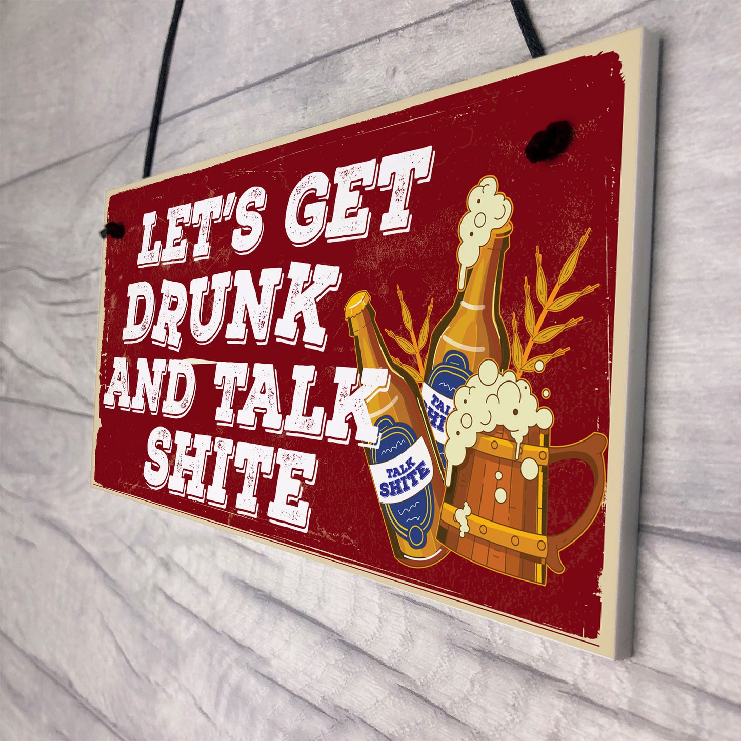 Funny Alcohol Sign Man Cave Home Bar Pub Hanging Plaque Vodka