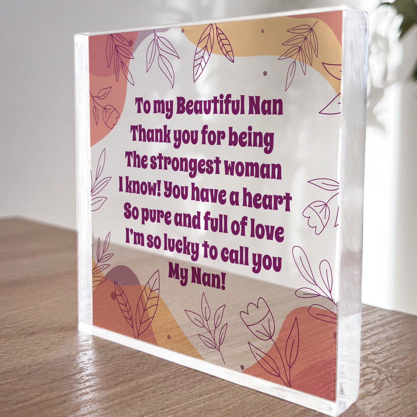 Nan Gift For Birthday Christmas Acrylic Block Special Nan Gifts