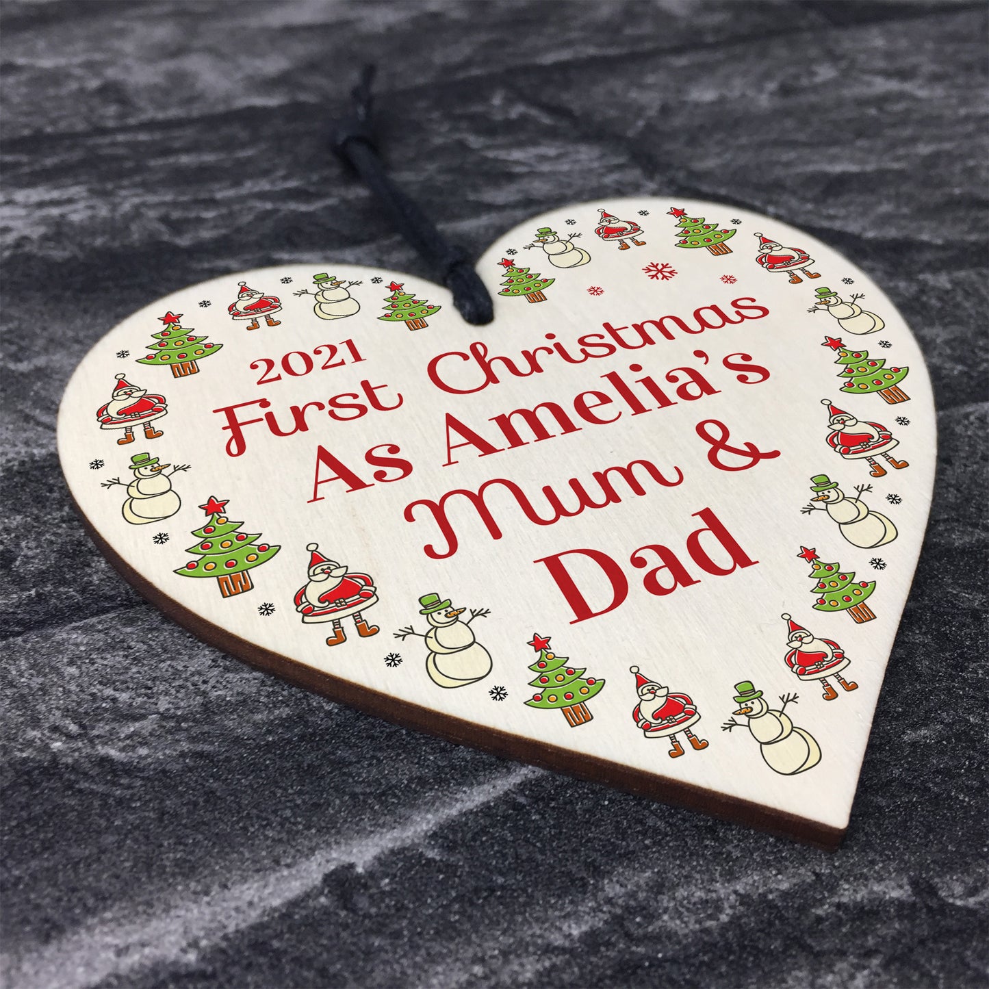 First Christmas As Mum Dad Bauble New Baby Gift Personalised