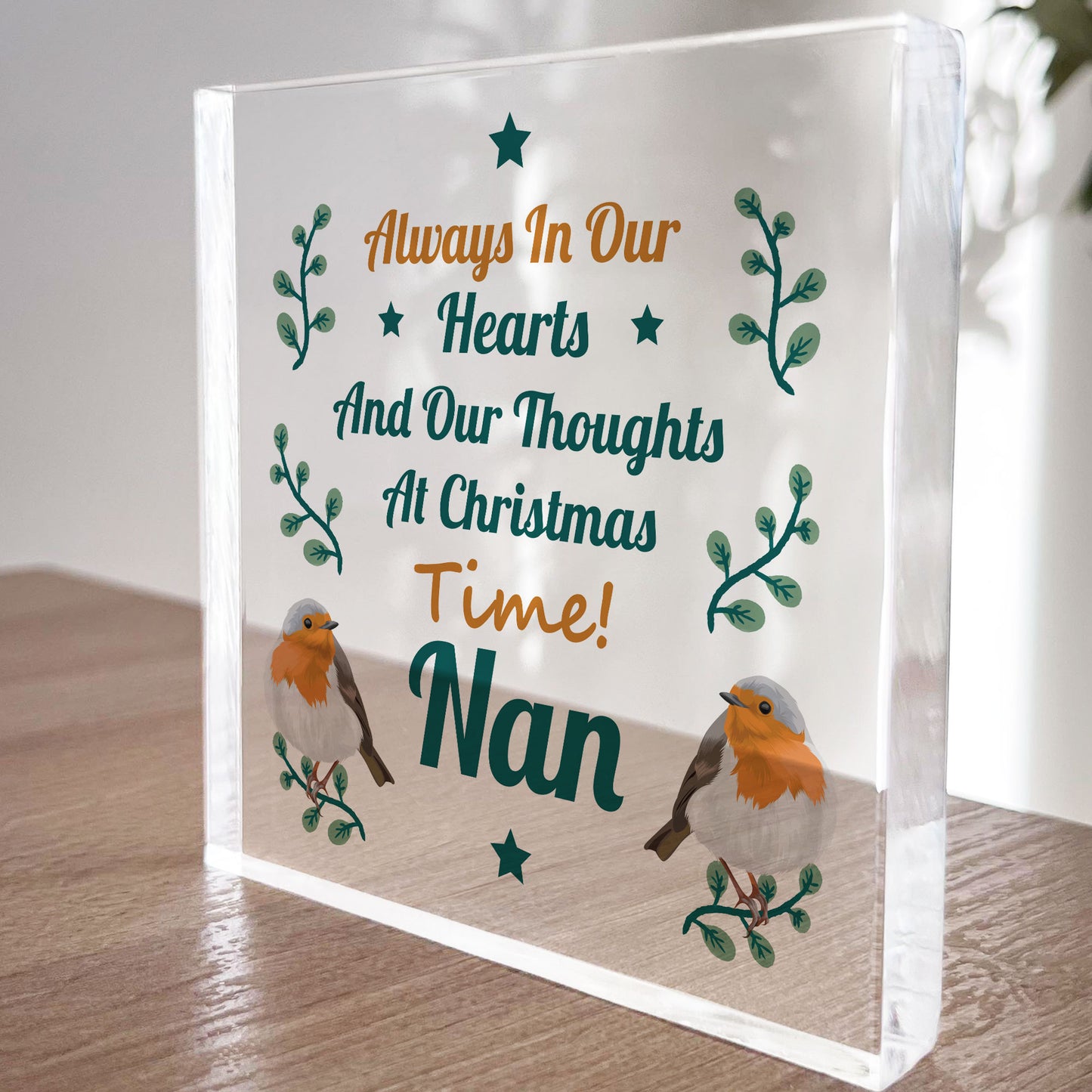 Memorial Christmas Plaque For Nan Keepsake Memorial Plaque