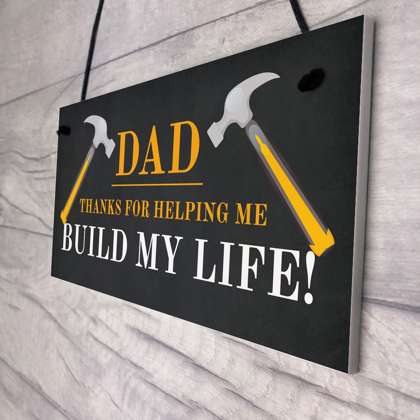 Dad Thank You Novelty Hanging Sign Christmas Birthday Dad Gift