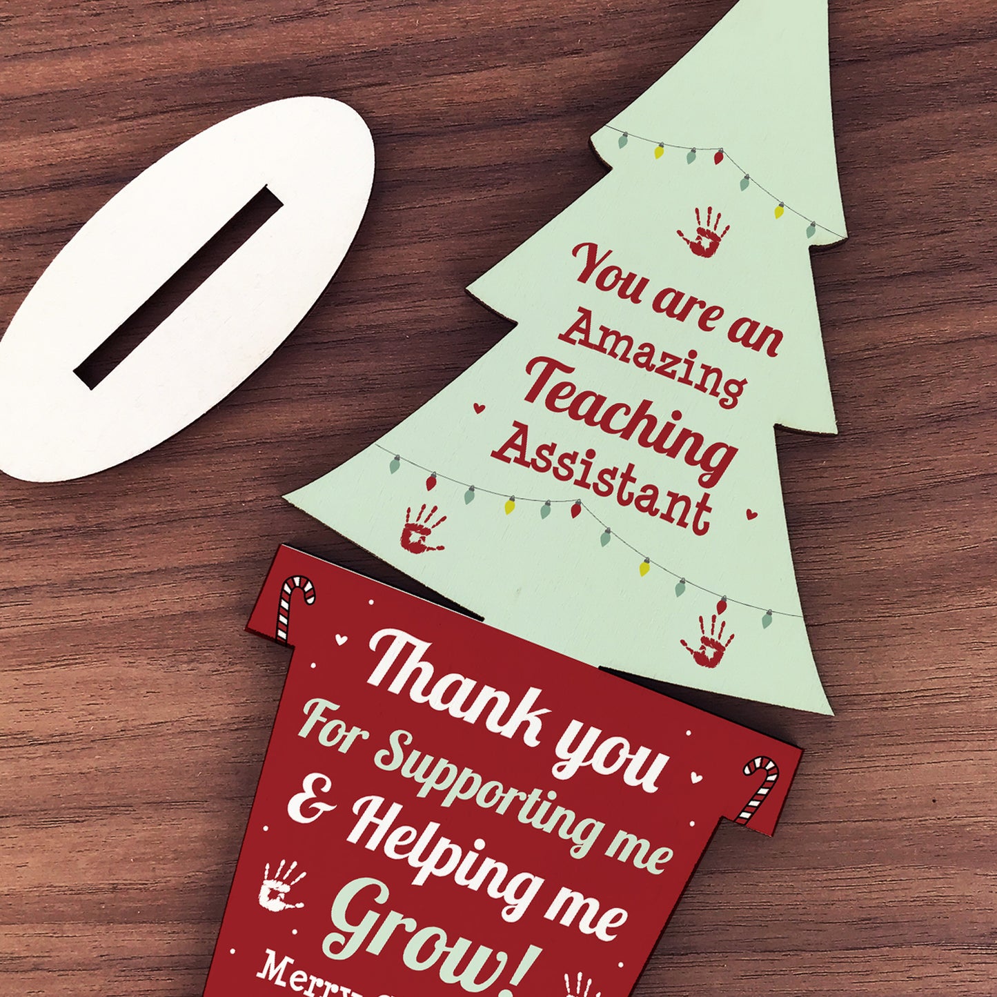 Christmas Gift For Amazing Teacher Assistant Wood Christmas Tree