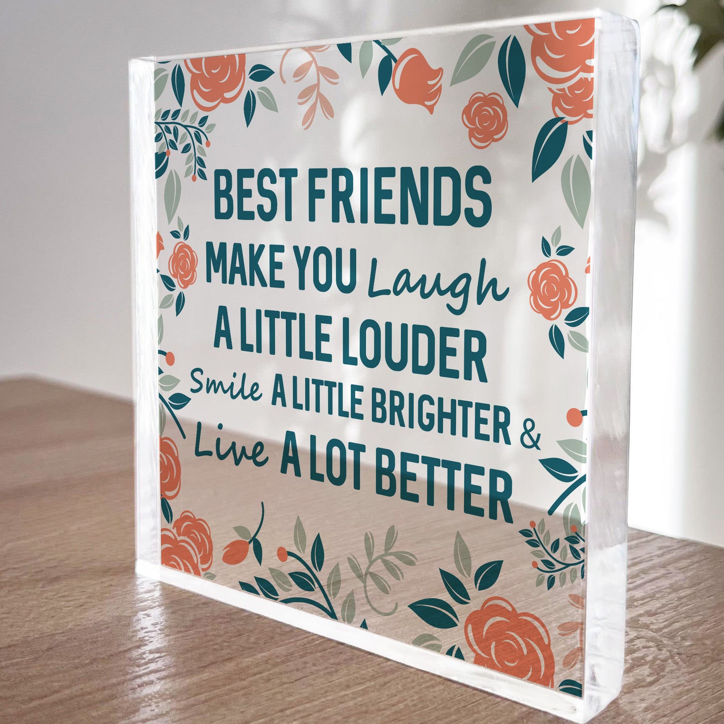 Friend Christmas Gifts Acrylic Plaque Friendship Gifts for Women