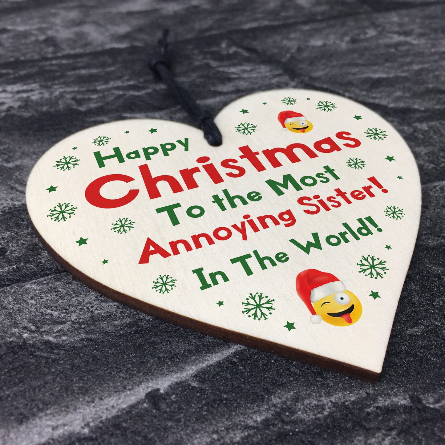 Funny Joke Sister Gift For Christmas Heart Novelty Sister Gift