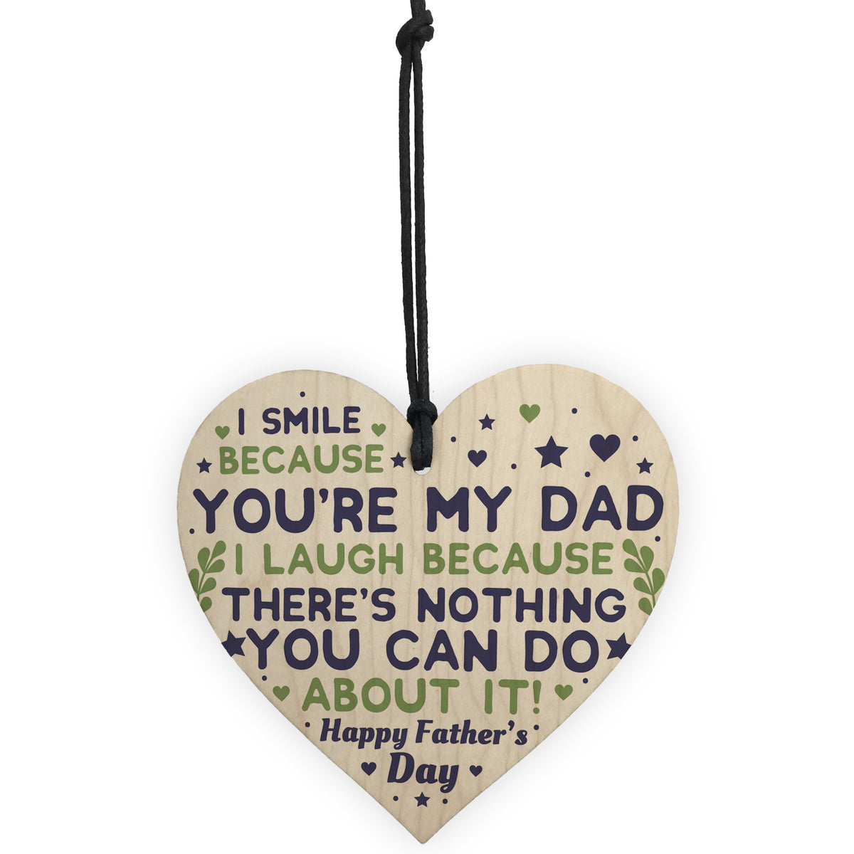 Funny Humour Dad Card For Fathers Day Wooden Heart Joke Gifts