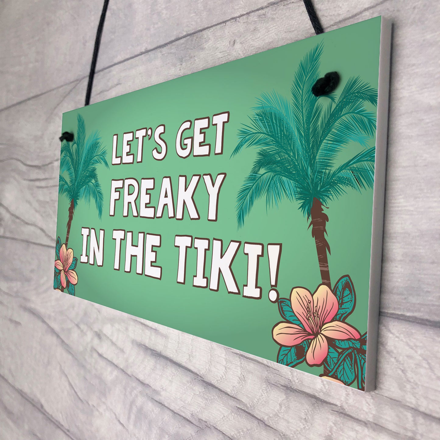 Freaky In The Tiki Novelty Hanging Tiki Bar Decor Signs For Home