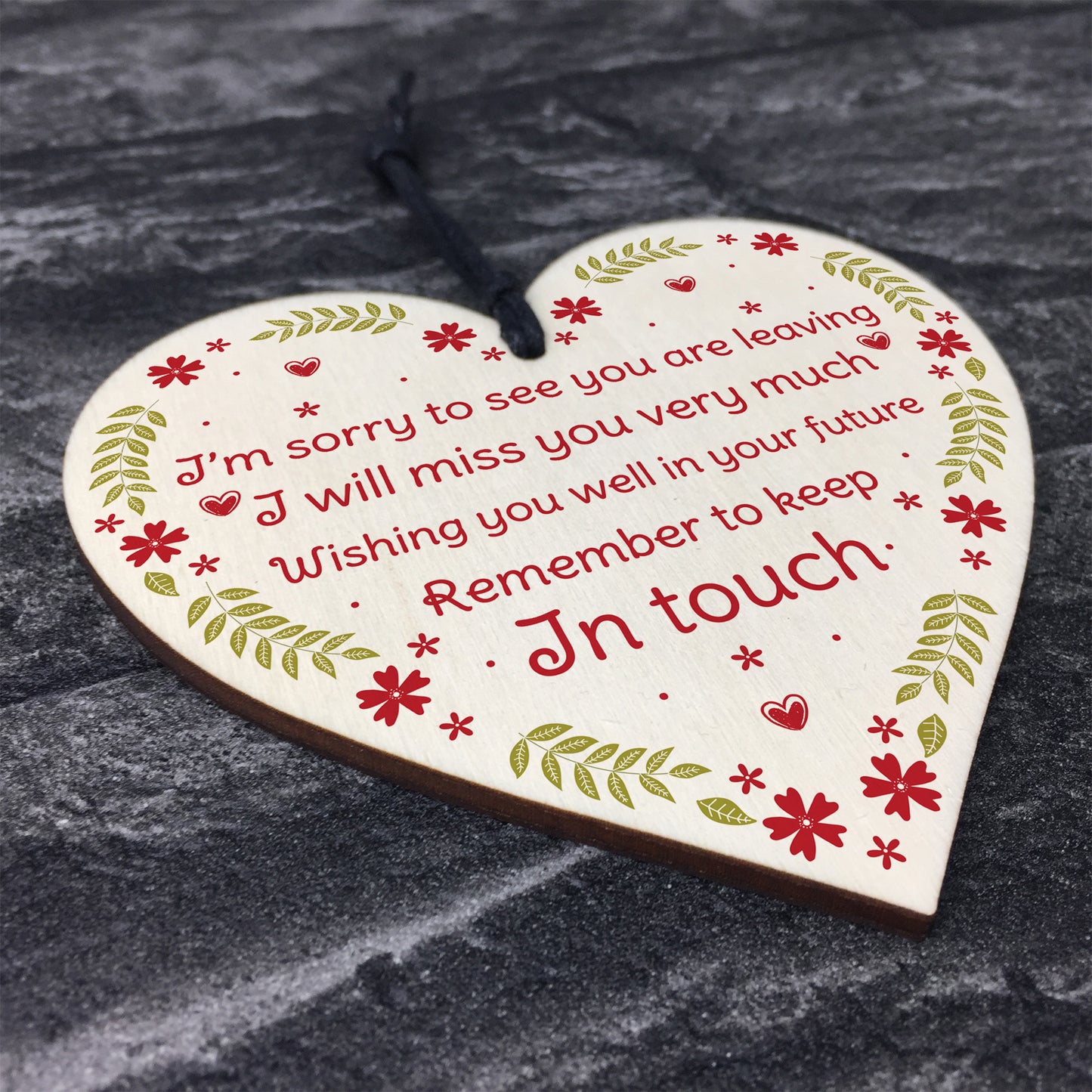 Colleague Leaving Gift New Job Gift Wood Heart Co Worker Gift