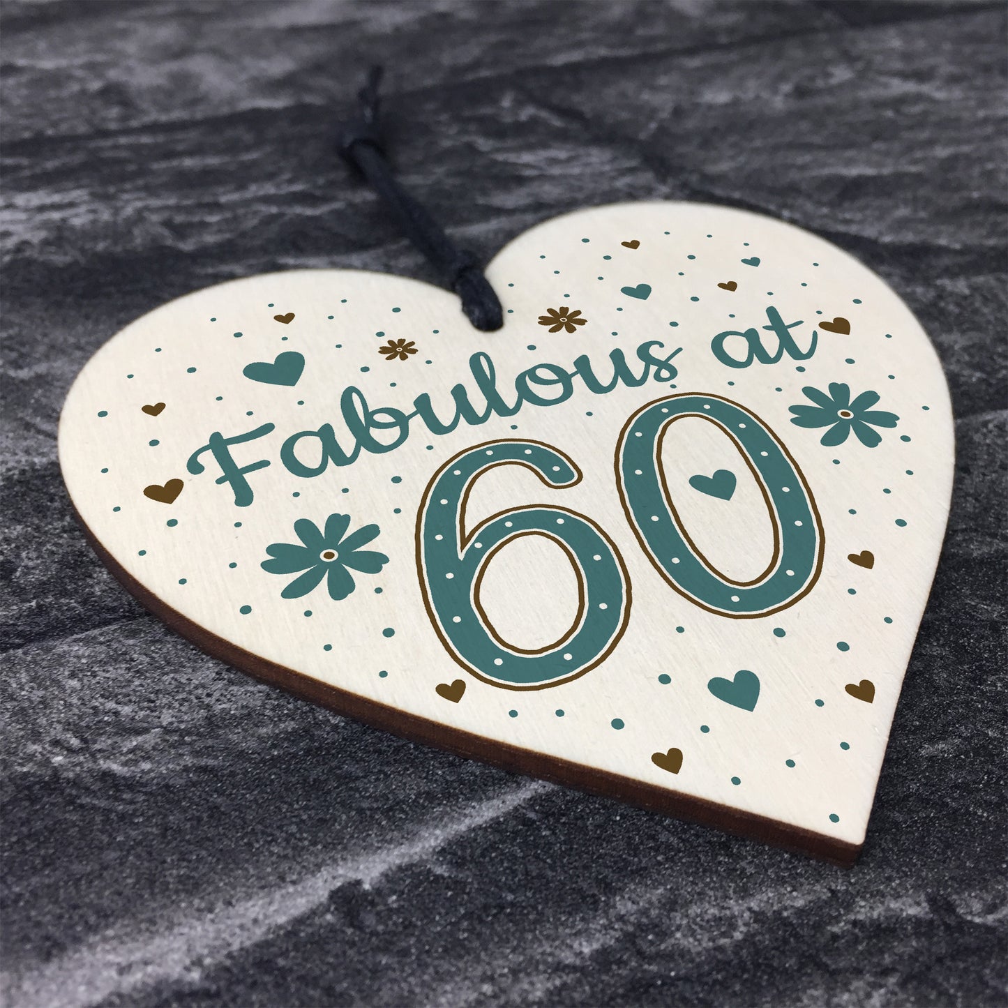 Fabulous At 60 60th 50th 40th Birthday Gifts For Women Men Heart