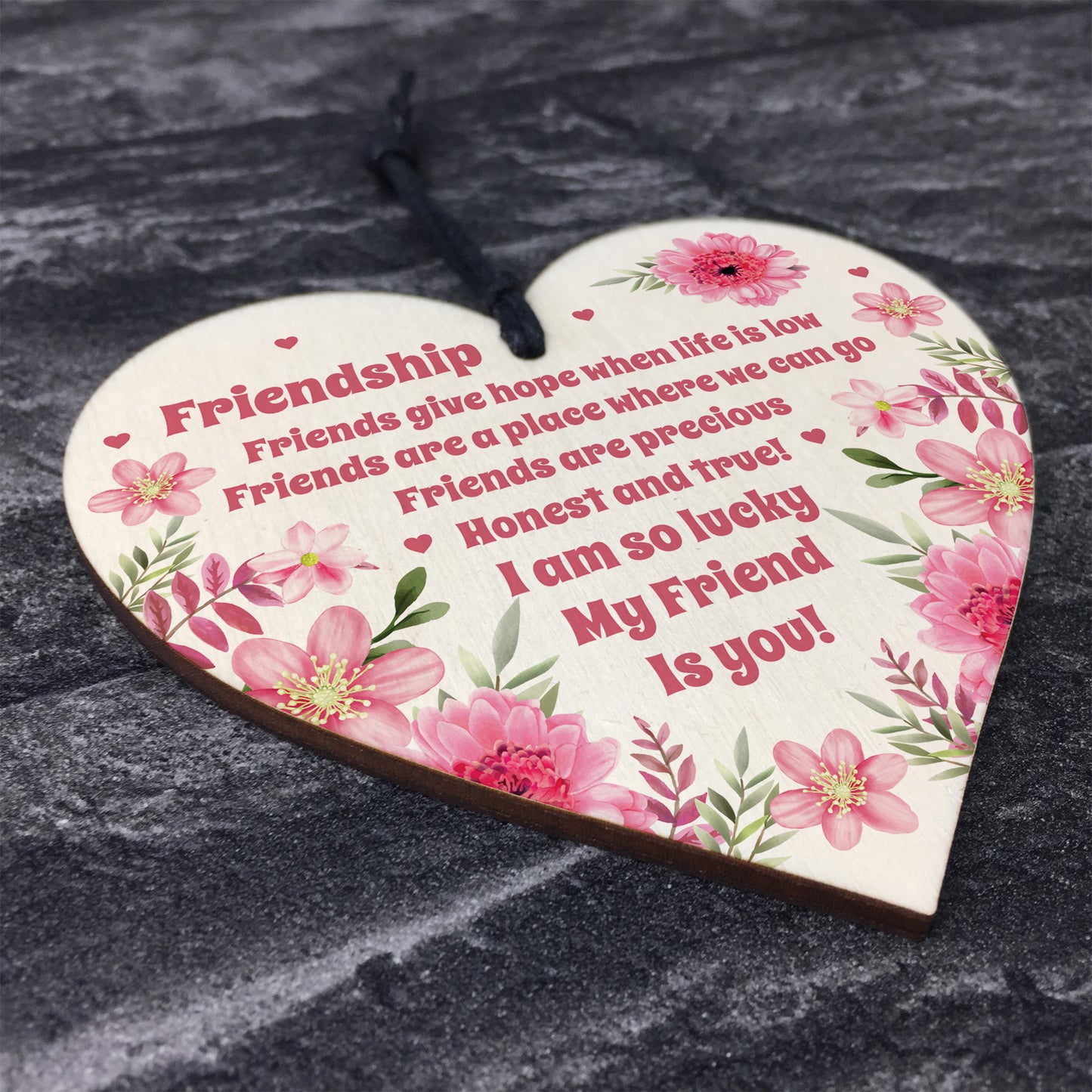 Friendship Best Friend Plaque For Special Friend Wooden Heart