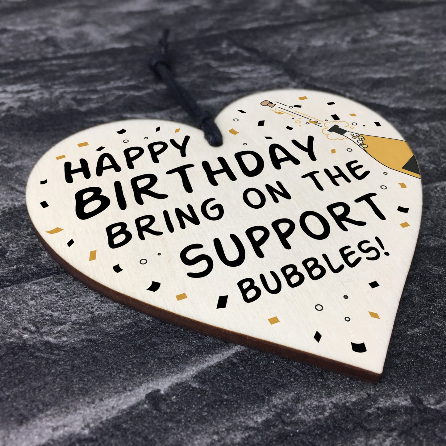 Funny Birthday In Lockdown Gifts Novelty Wooden Hanging Heart