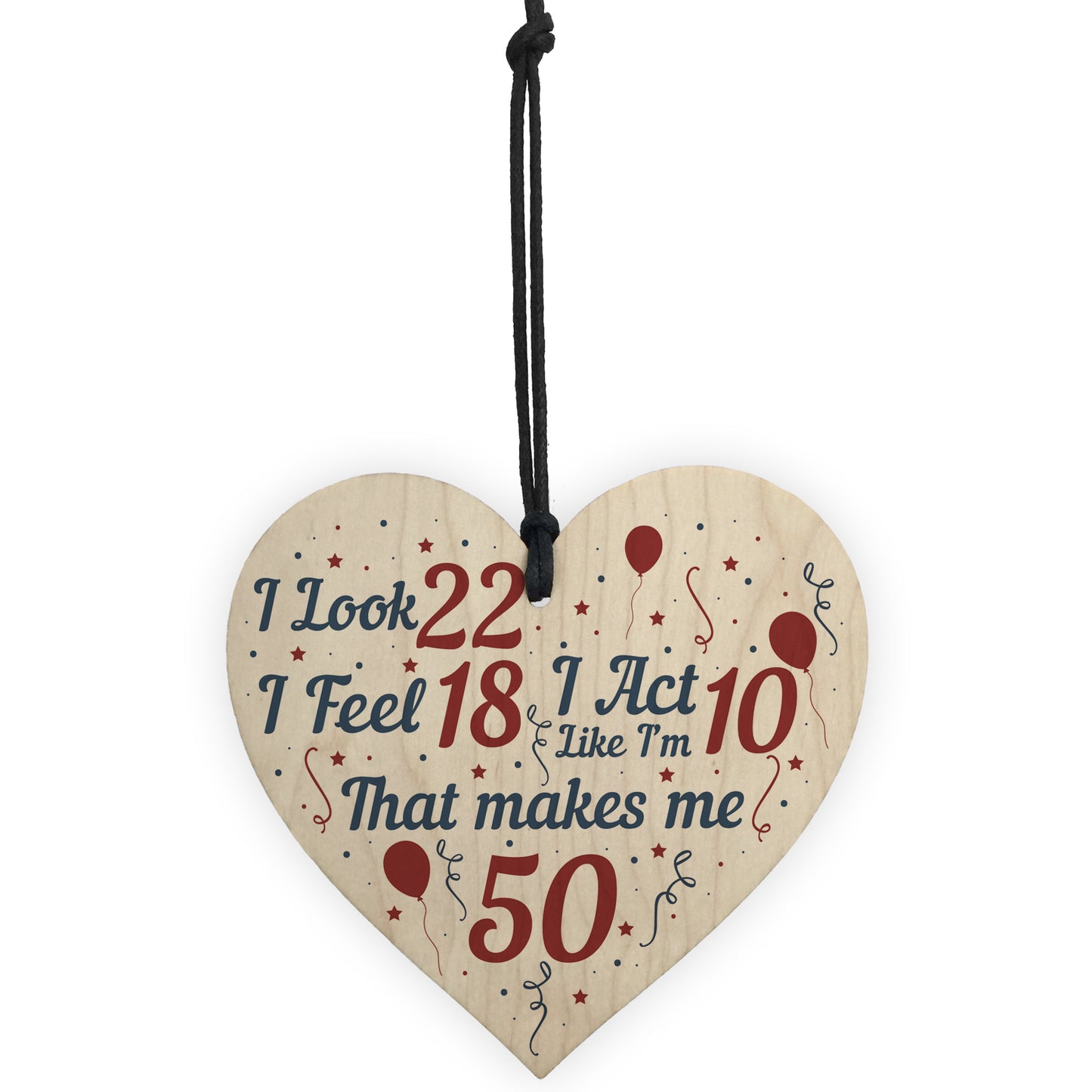 50th Birthday Gifts for Women Men Unique Heart And Card For Mum